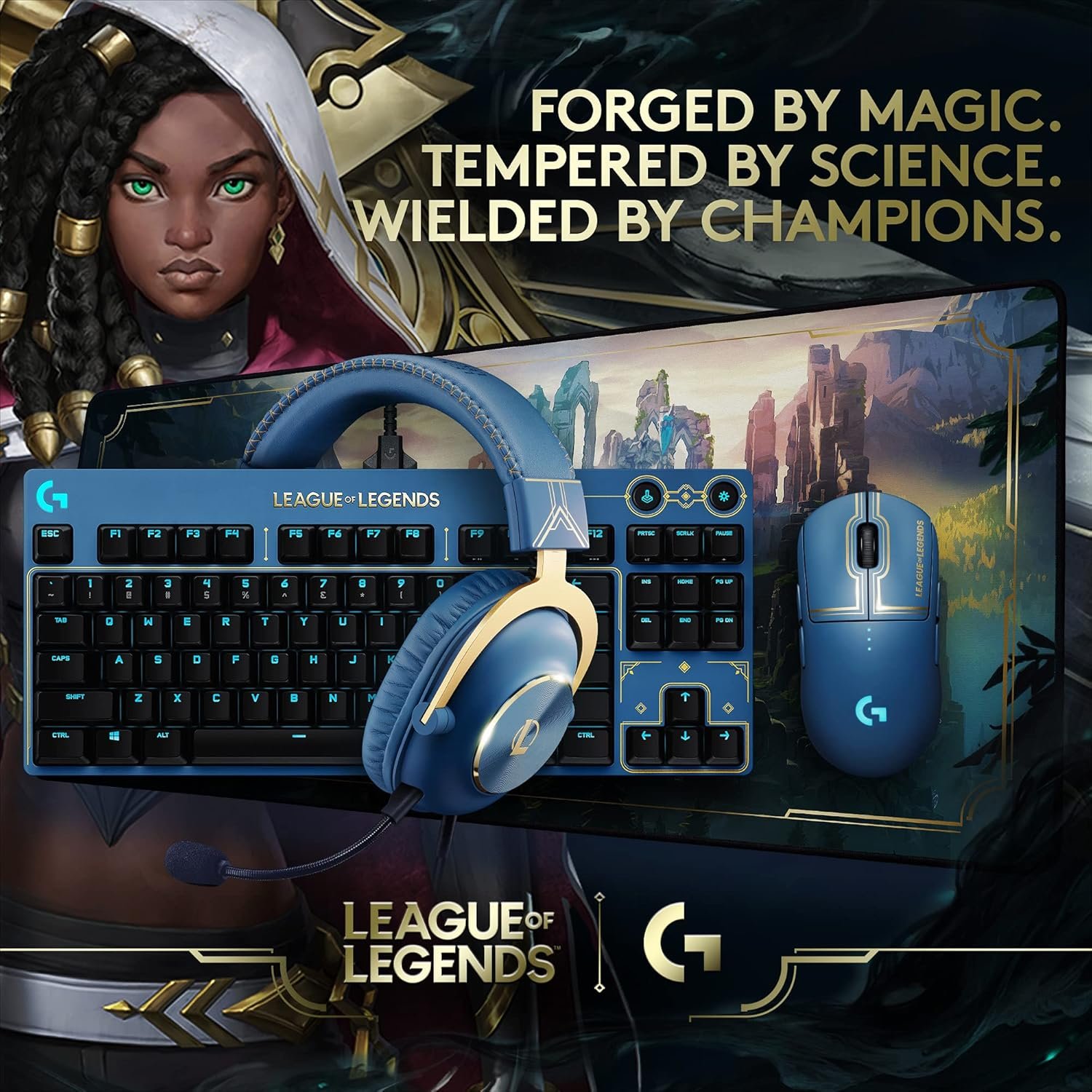 Logitech G PRO Mechanical Gaming Keyboard - Ultra-Portable Tenkeyless Design, Detachable USB Cable, LIGHTSYNC RGB Backlit Keys, Official League of Legends Edition - Image 8