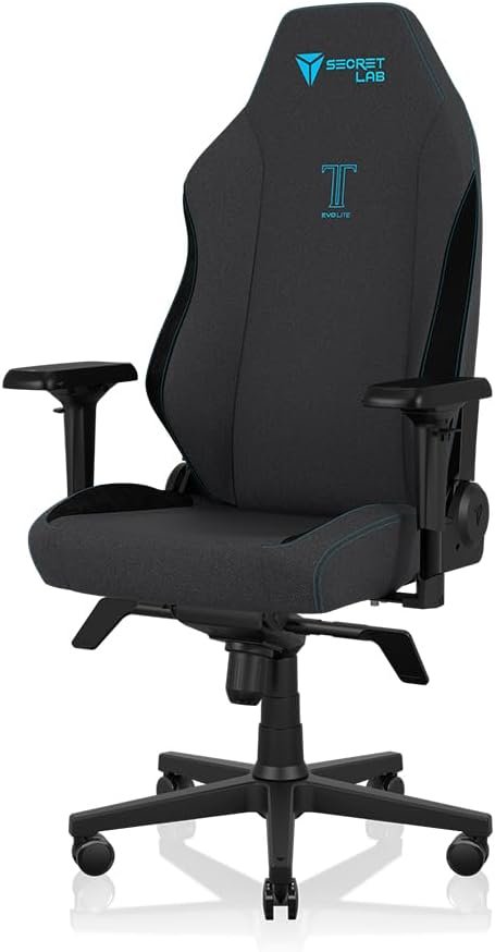 Secretlab Titan Evo Lite in Charcoal Blue SoftWeave Gaming Chair - Reclining - Ergonomic & Heavy Duty Computer Chair with 4D Armrests & Lumbar Support - Dark Grey & Blue - Image 2