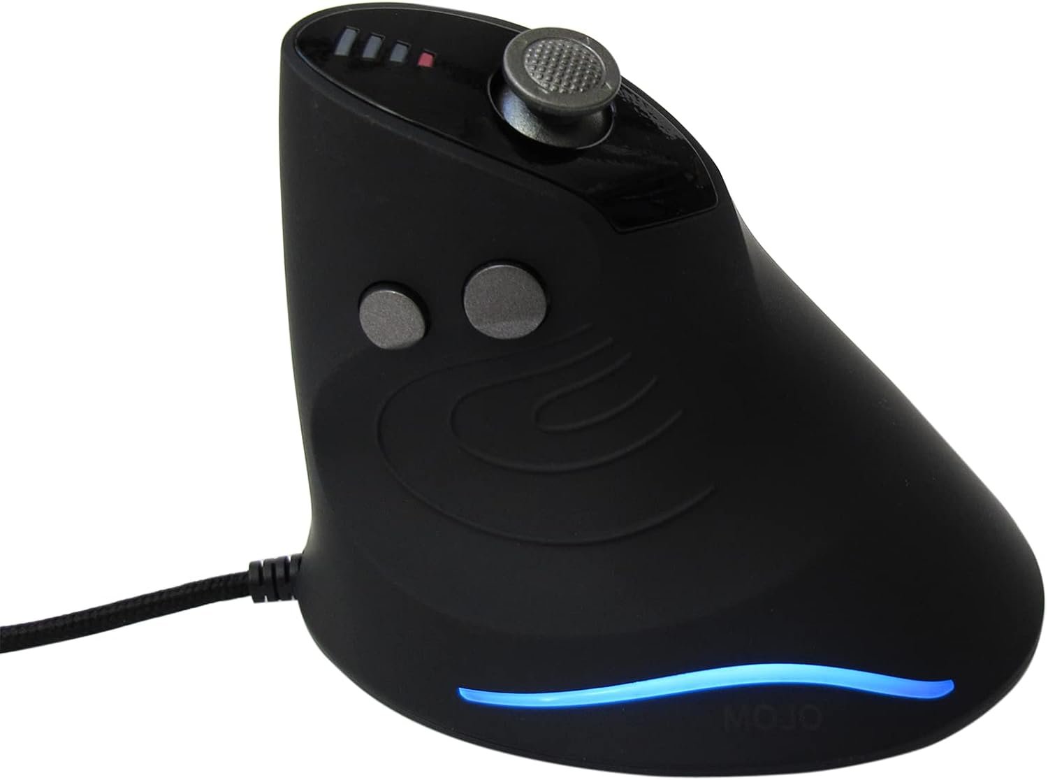 MOJO Silent Vertical Gaming Mouse - Ergonomic Mouse for PC Gaming w/ 4 Directional Joystick Buttons, Adjustable DPI (1000-10000), Custom Software, Macros, and More - Image 3