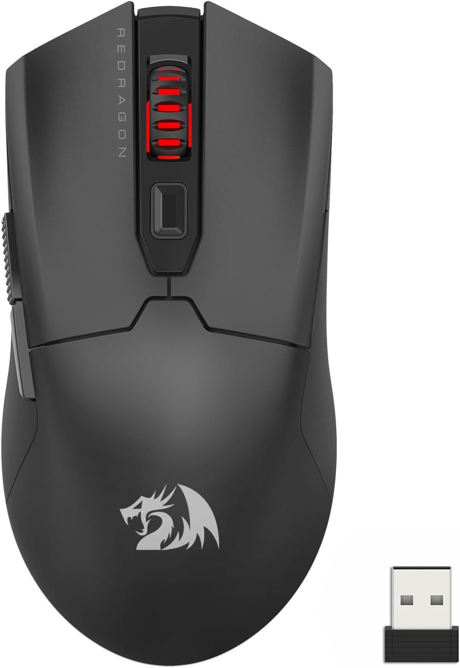 Redragon M995 Pro Wireless Gaming Mouse, 26000 DPI Wired/Wireless Mouse, BT & 2.4G Wireless, 6 Macro Buttons, 51G Ultra Lightweight, Reliable Power Capacity for PC/Mac/Laptop, Black - Image 2