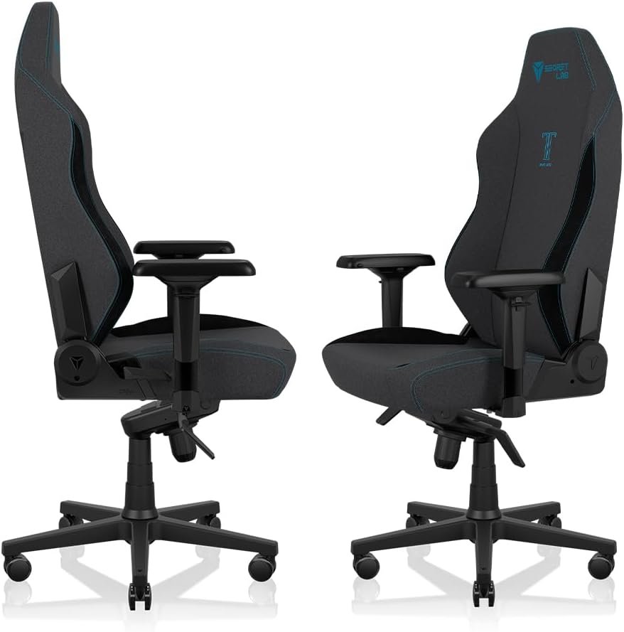 Secretlab Titan Evo Lite in Charcoal Blue SoftWeave Gaming Chair - Reclining - Ergonomic & Heavy Duty Computer Chair with 4D Armrests & Lumbar Support - Dark Grey & Blue - Image 5