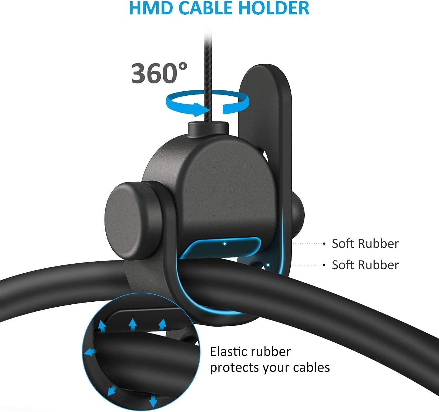 KIWI design VR Cable Management, 3 Packs VR Pulley System Compatible with Quest 3S/3/2/1/Pico/PSVR/PSVR2 - Image 4