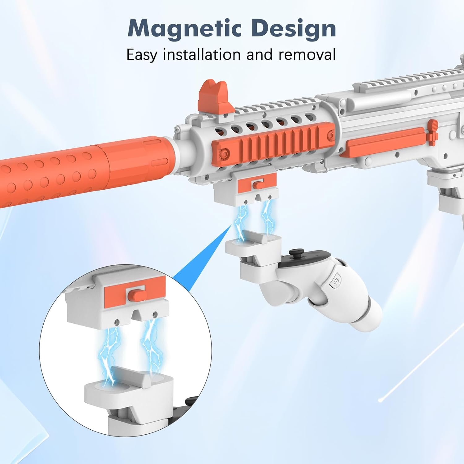 VR Handle Attachment Compatible with Meta Quest 3S, Weighted Grip Enhance FPS Game Experience Holding Feel, VR Accessories for Oculus 3, Ideal Gift for Birthday and Christmas (Machine) - Image 4