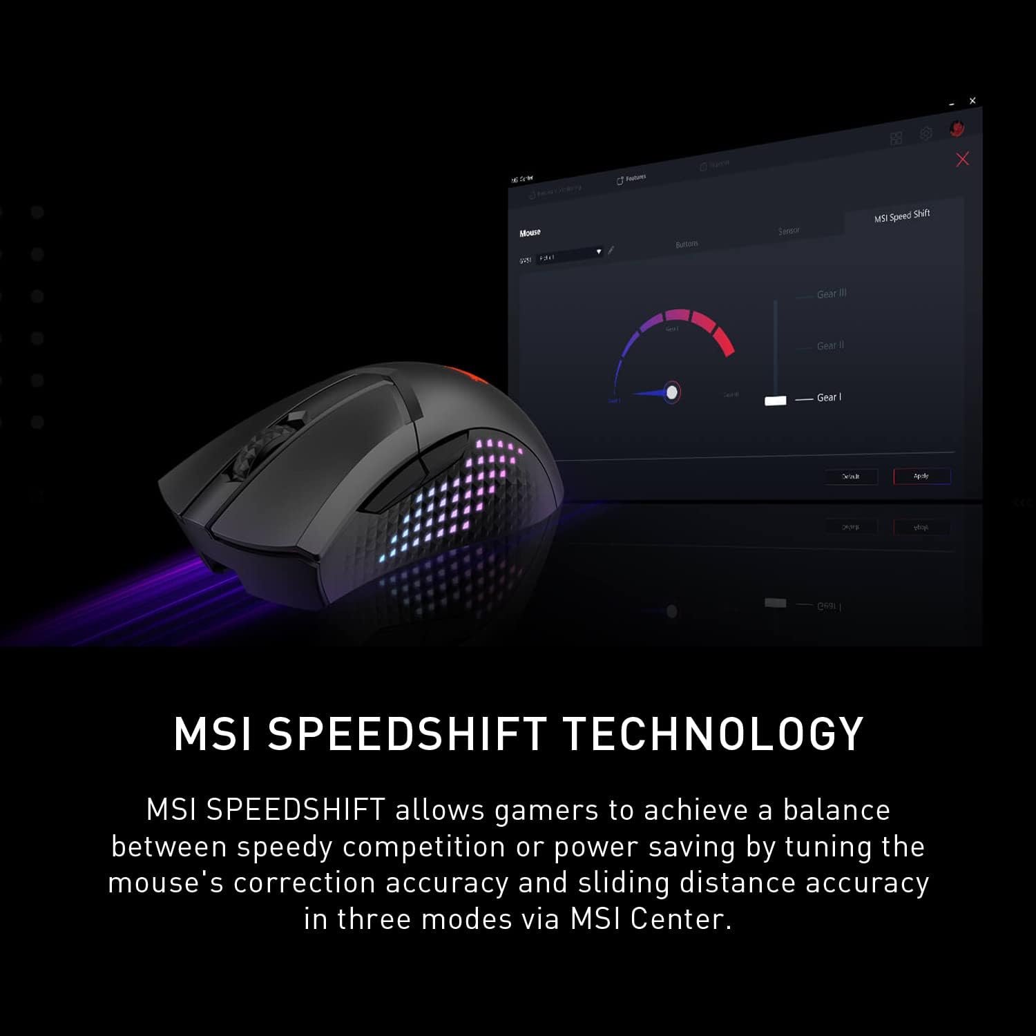 MSI Clutch GM51 Lightweight Wireless Gaming Mouse & Charging Dock, 26K DPI Optical Sensor, 2.4G & Bluetooth, 60M Omron Switches, Fast-Charging, 150Hr Battery, RGB, 5 Programmable Buttons, PC/Mac - Image 8