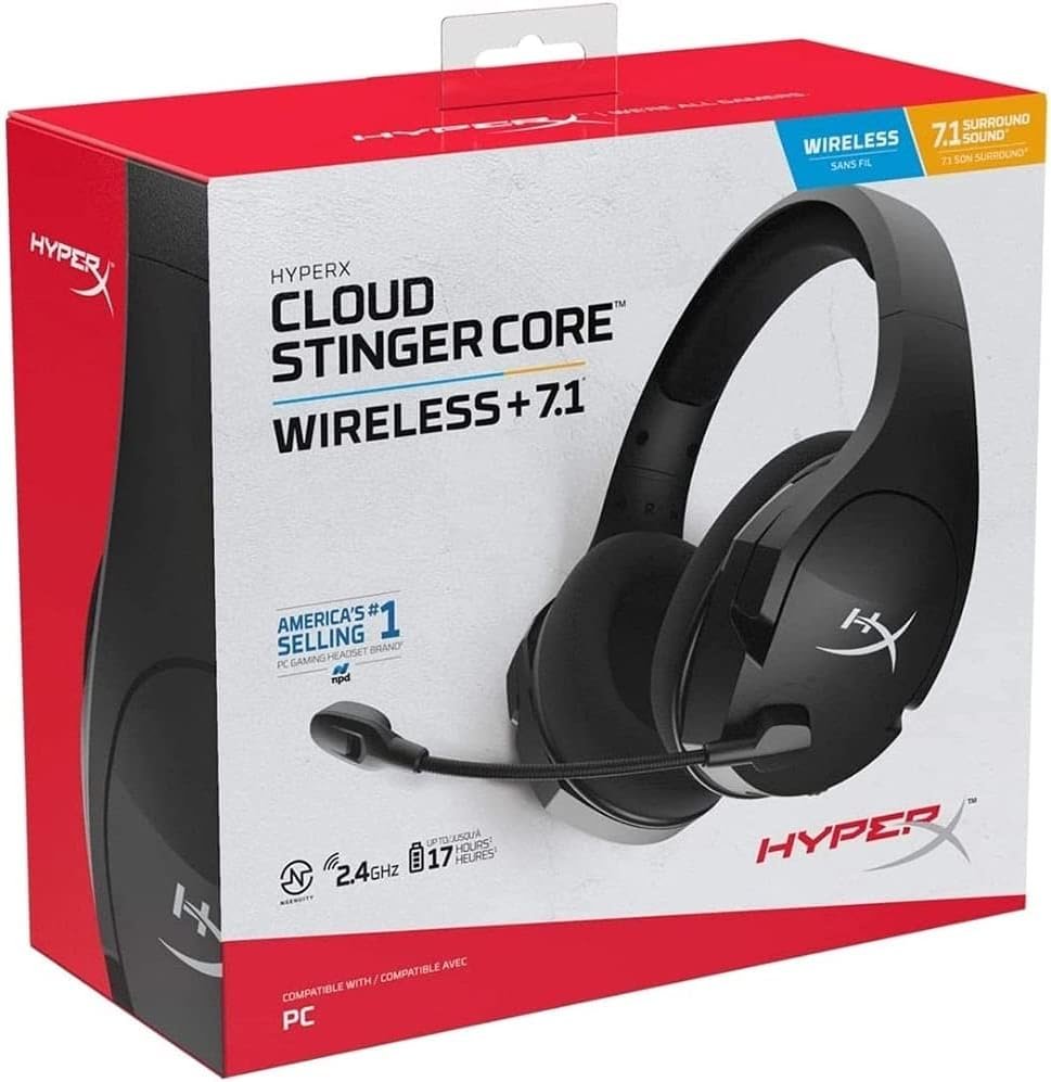 HyperX Cloud Stinger Core – Wireless Lightweight Gaming Headset, DTS Headphone:X spatial audio, Noise Cancelling Microphone, For PC, Black - Image 9