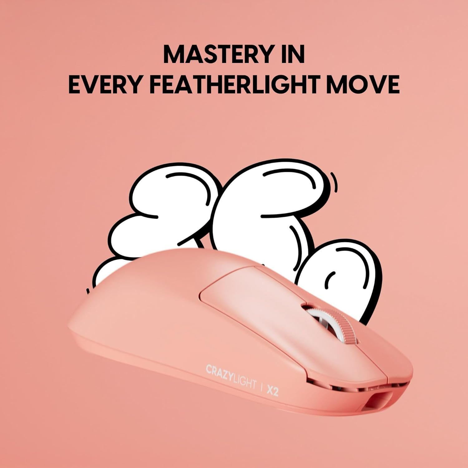 Pulsar Gaming Gears X2 Crazylight Wireless Gaming Mouse, Ultra Lightweight 1.23 oz (35g), Optical Switch, 32000 DPI, 750 IPS, XS-1 Sensor, 8k Compatible (Sunset Haze) - Image 4