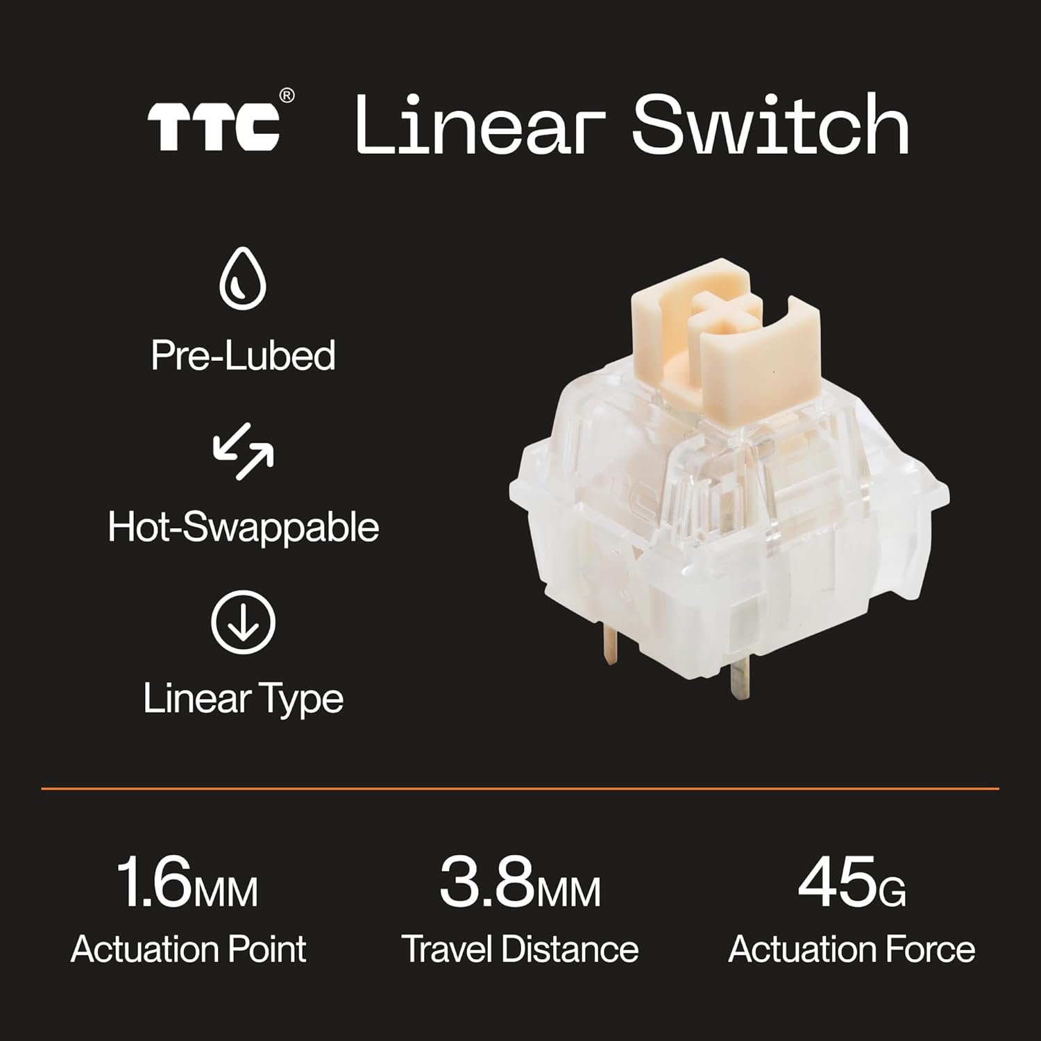 Higround Trailhead 65% Mechanical USB Wired Gaming Keyboard, TTC Linear Custom Switches, Programable RGB, Hot-Swappable, Deep Thock Creamy Sounding PC Keyboard, Pre-lubed (SNOWSTONE) - Image 4