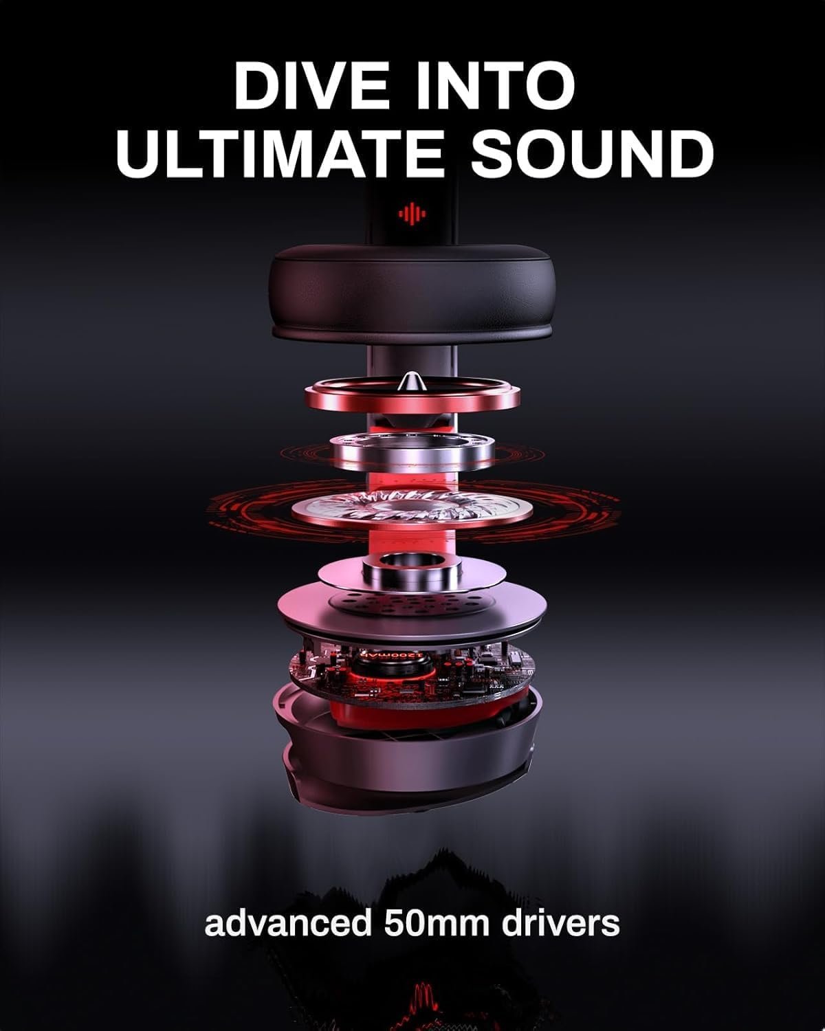 acer PS5 Headset | Non-Stop 100H Battery | Dynamic 50mm Drivers | Clear Voice Mic | Bluetooth5.3, 3.5mm | Gaming Headphones for PC, Meeting, Music, PS4 & Wireless Gaming Headset - Image 4