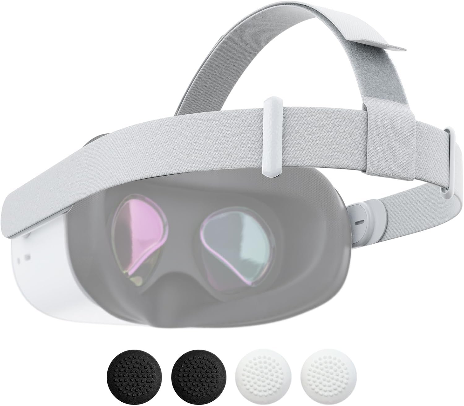 Original Head Strap for Oculus Quest 2, Replacement Head Strap for Meta Quest 2, VR Accessories with 2 Pair Thumb Grip Caps,for Oculus Quest 2 Head Strap,Compatible with Meta Quest 2 Head Strap - Image 2