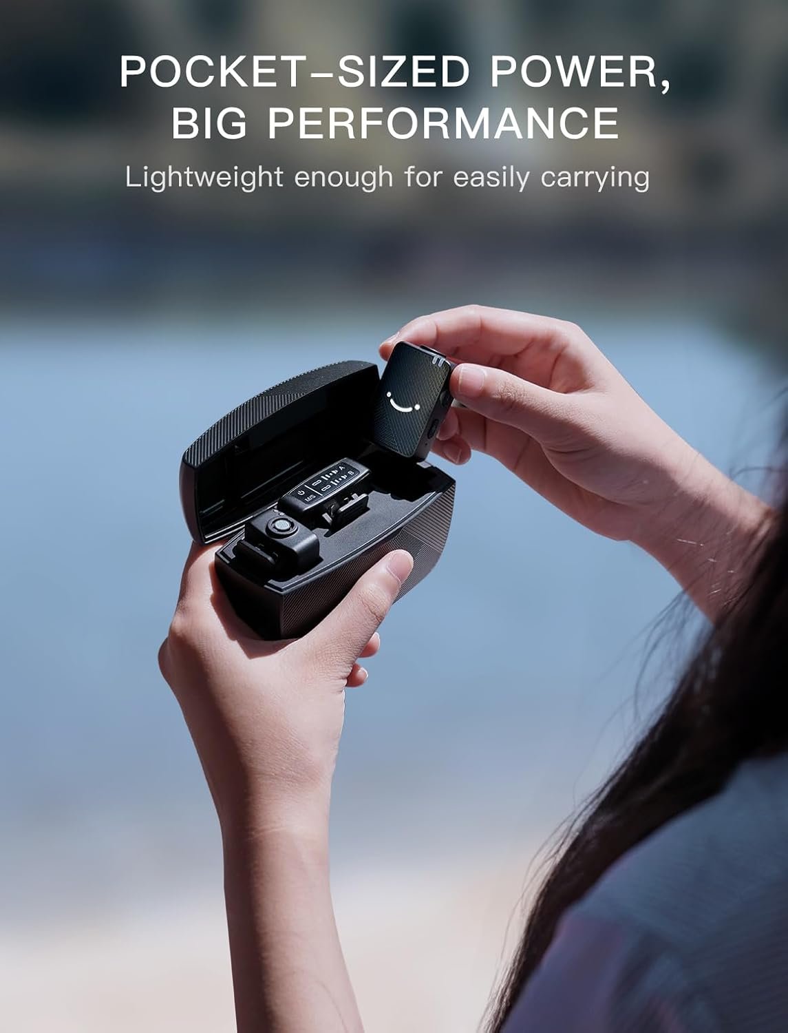 FIFINE Wireless Lavalier Microphone for iPhone/Android/Camera, 2 Pack Cordless Lapel Mic System for Vlog Recording Video YouTube/TikTok Interview, Condenser Clip-On Microphone with Charging Case-M9 - Image 3