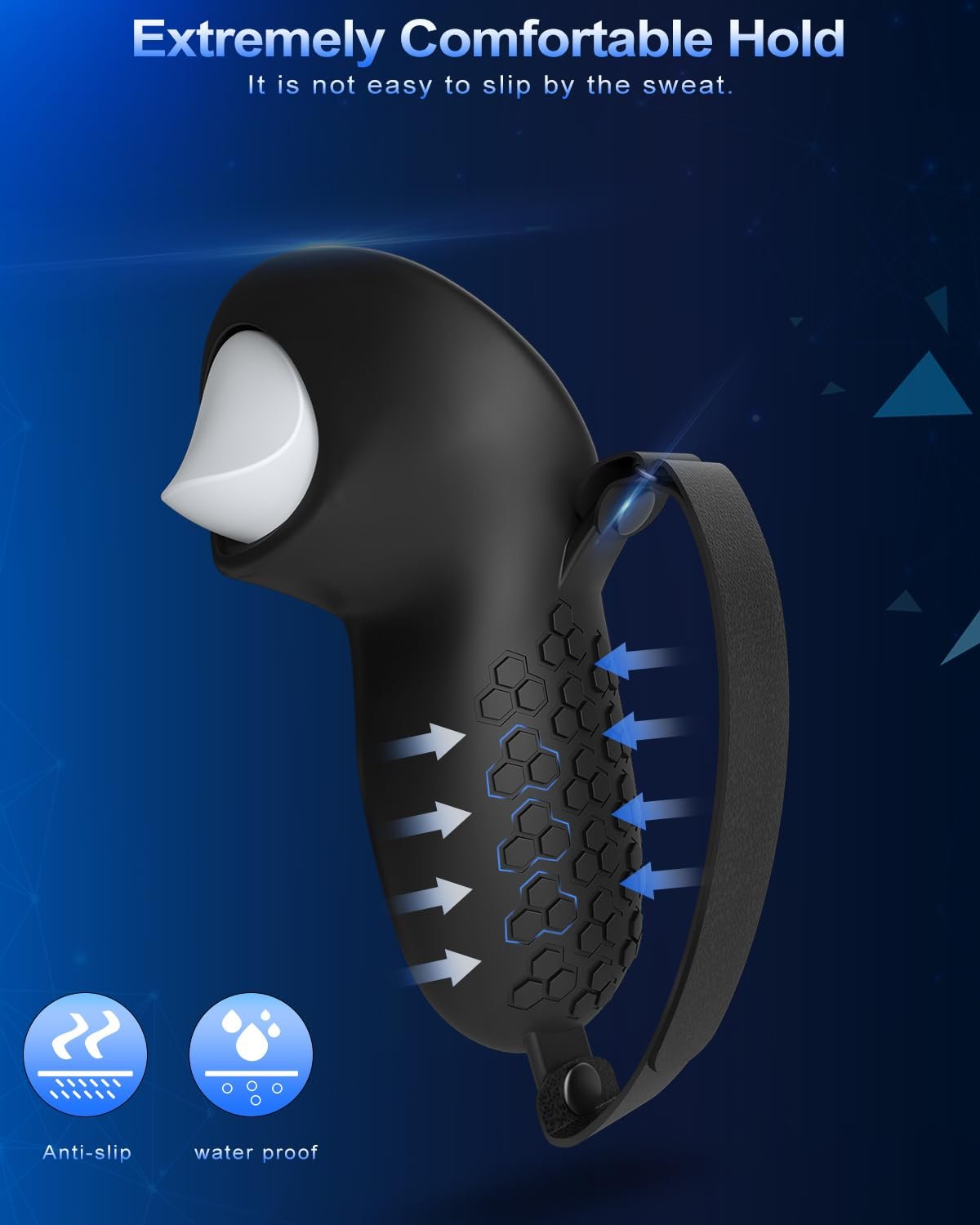 Controller Grip for Oculus Meta Quest 3S Oculus Quest 3 VR Accessories Grips Cover for VR Touch Controllers Straps Silicone Covers Protector with Non-Slip Thumbstick Covers 1Pair Black - Image 7