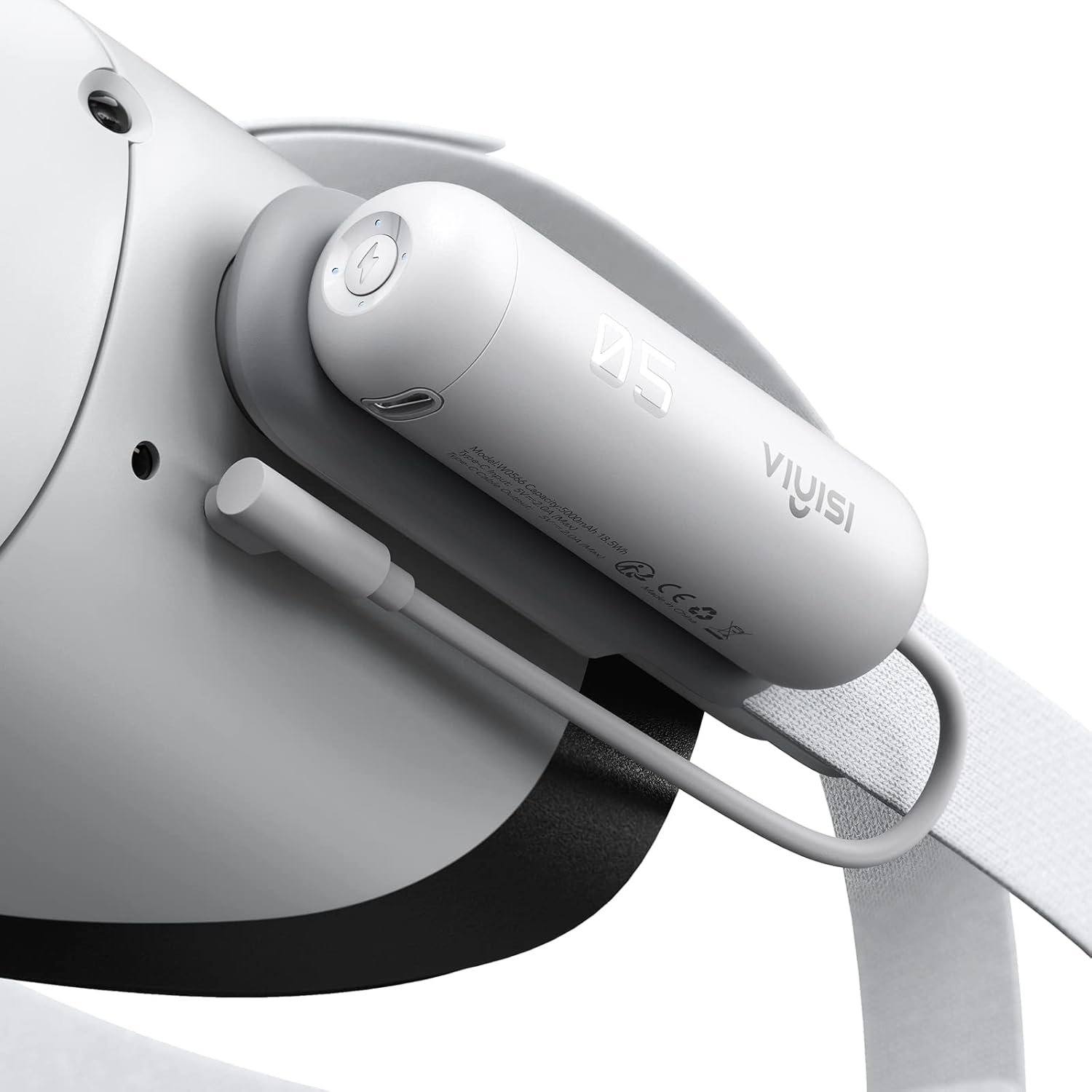 Battery Pack for Oculus Quest 2, 5000mAh Portable Charger Accessories for Meta Quest 2 Headset, Power Bank for VR Quest 2 Original Strap, Fast Charging Extend Extra 2-4H Playtime - Image 2