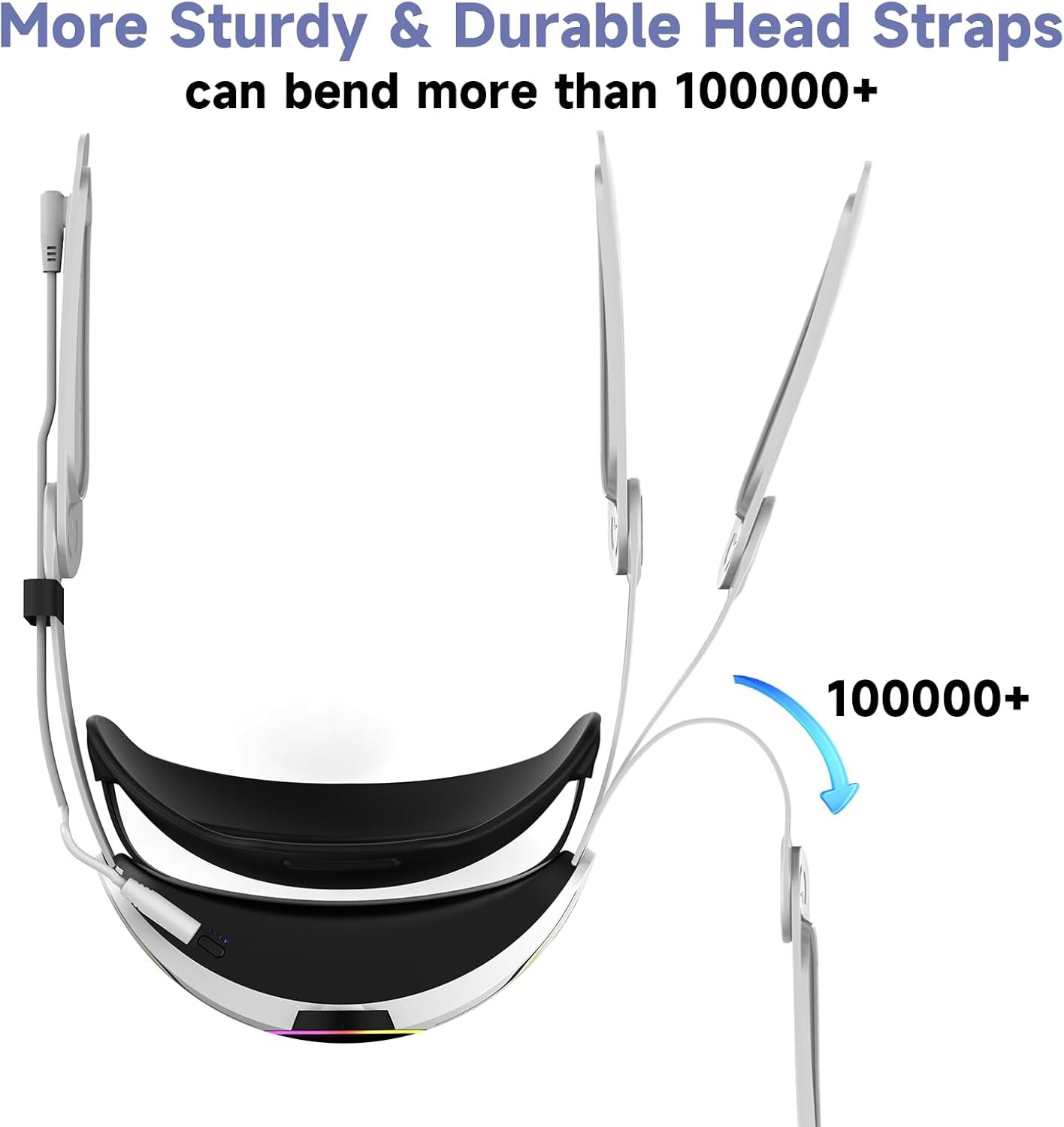 RGB Head Strap with Battery for Meta/Oculus Quest 3/Quest 3S, 10000mAh Battery Pack for Extended 8H of Playtime, Fast Charging VR Power, Adjustable Elite Strap Enhanced Support and Balance in VR - Image 7
