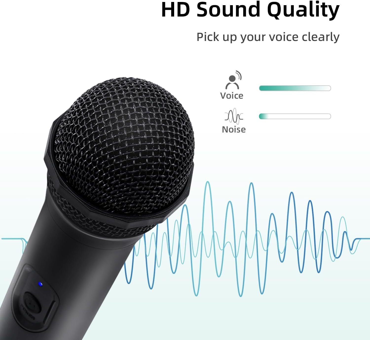 Mcbazel 2 Pack Wireless USB Gaming Microphone Compatible with Xbox Series X/S, PS5, Switch OLED, NS Switch, PC, PS4, PS3, PS2, Xbox One X/S, Xbox One, Xbox 360, Wii - Image 5