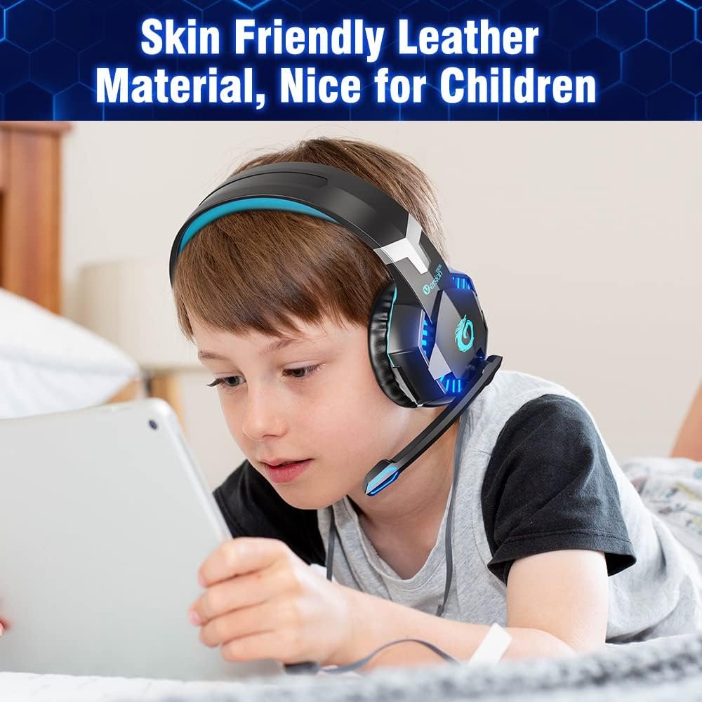 VersionTECH. G2000 Gaming Headset for PS5 PS4 Xbox One Controller,Bass Surround Noise Cancelling Mic, Over Ear Headphones with LED Lights for Mac Laptop Xbox Series X S Nintendo Switch NES PC Games - Image 10
