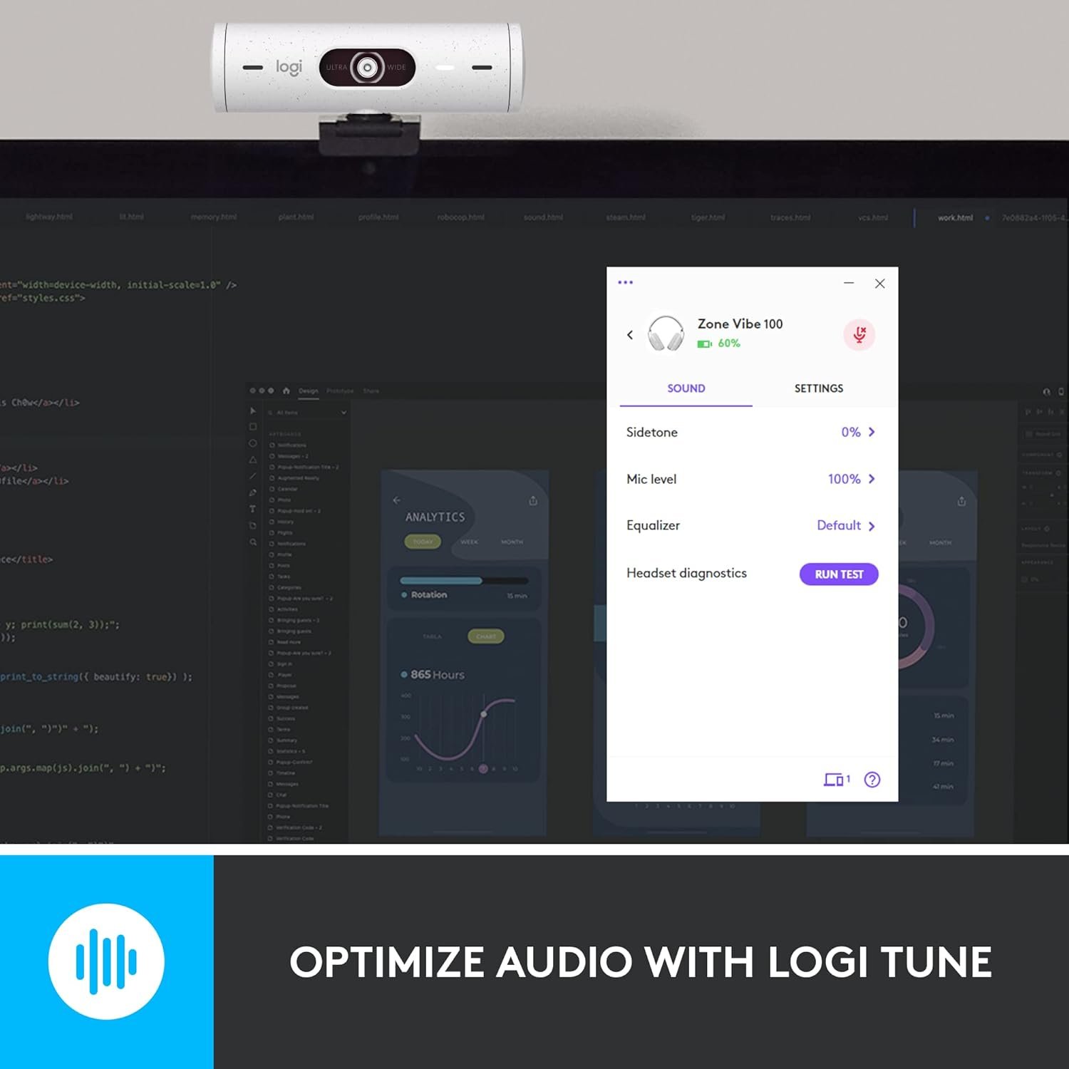 Logitech Zone Vibe 100 Lightweight Wireless Over Ear Headphones with Noise Canceling Microphone, Advanced Multipoint Bluetooth Headset, Works with Teams, Google Meet, Zoom, Mac/PC - Off White - Image 10