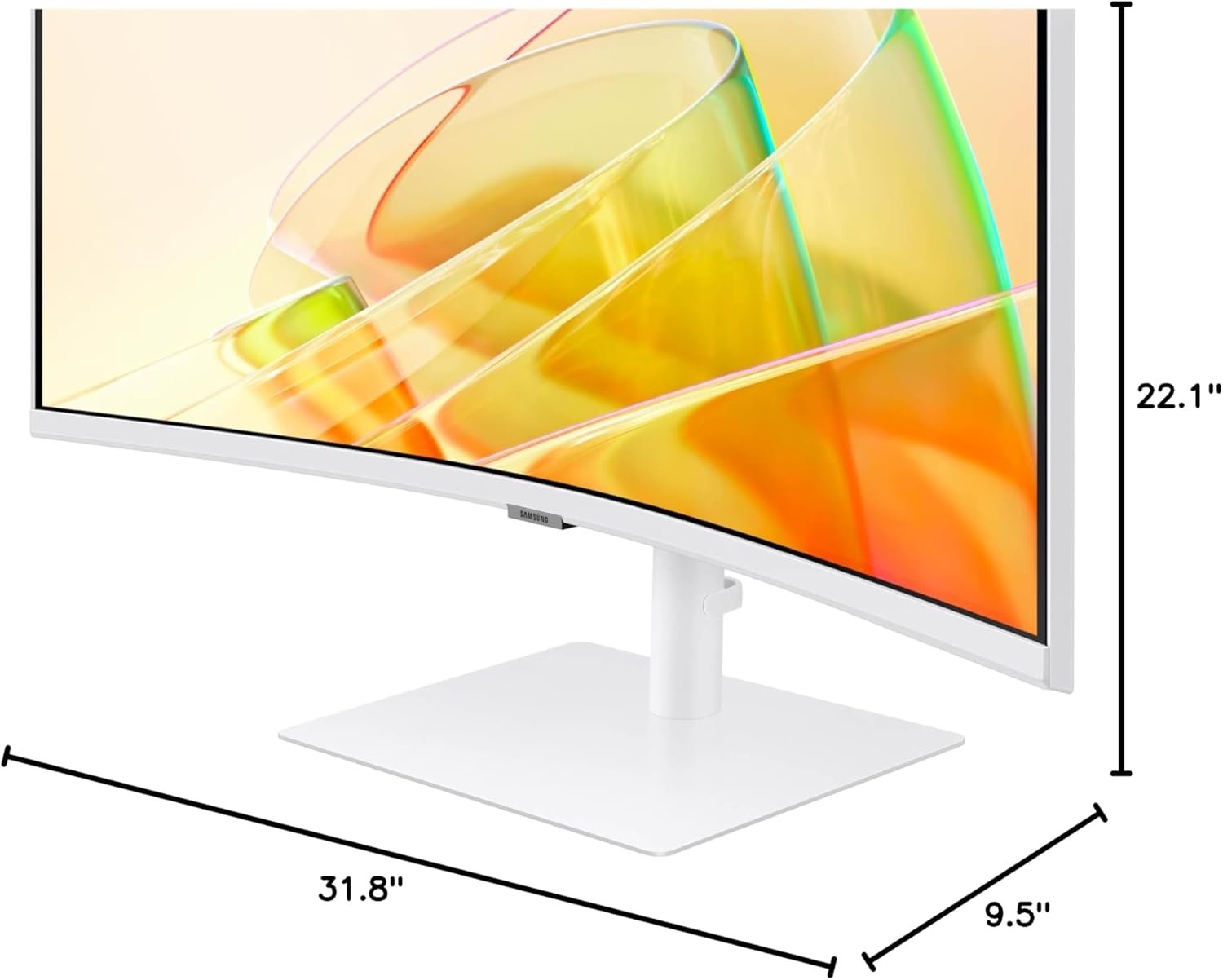 SAMSUNG 34” ViewFinity S65TC Series Ultra-WQHD 1000R Curved Computer Monitor, HDR10, 100Hz, AMD FreeSync, Thunderbolt 4, Height Adjustable Stand, Built-in Speakers, Eye Care, LS34C650TANXGO, 2024 - Image 12