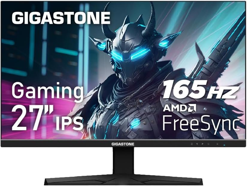 Gigastone 27 inch IPS LED Back Light Gaming Monitor 165Hz FHD 1920 x 1080, 178° Wide View Frameless PC Monitor, Built-in Speakers, FreeSync, Eye Care Technology, Ergonomic Tilt VESA Mount,DP,HDMI - Image 2