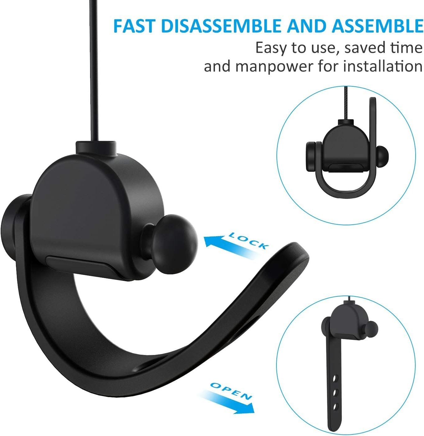 KIWI design VR Cable Management, 3 Packs VR Pulley System Compatible with Quest 3S/3/2/1/Pico/PSVR/PSVR2 - Image 3