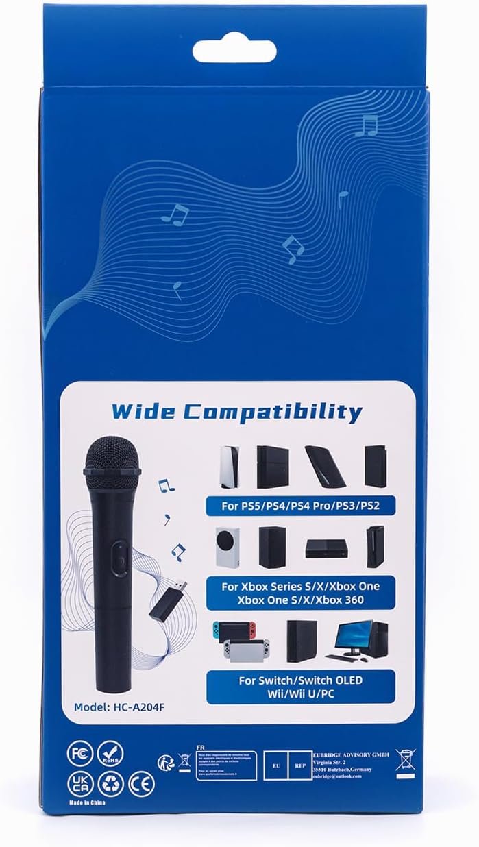 Mcbazel 2 Pack Wireless USB Gaming Microphone Compatible with Xbox Series X/S, PS5, Switch OLED, NS Switch, PC, PS4, PS3, PS2, Xbox One X/S, Xbox One, Xbox 360, Wii - Image 11