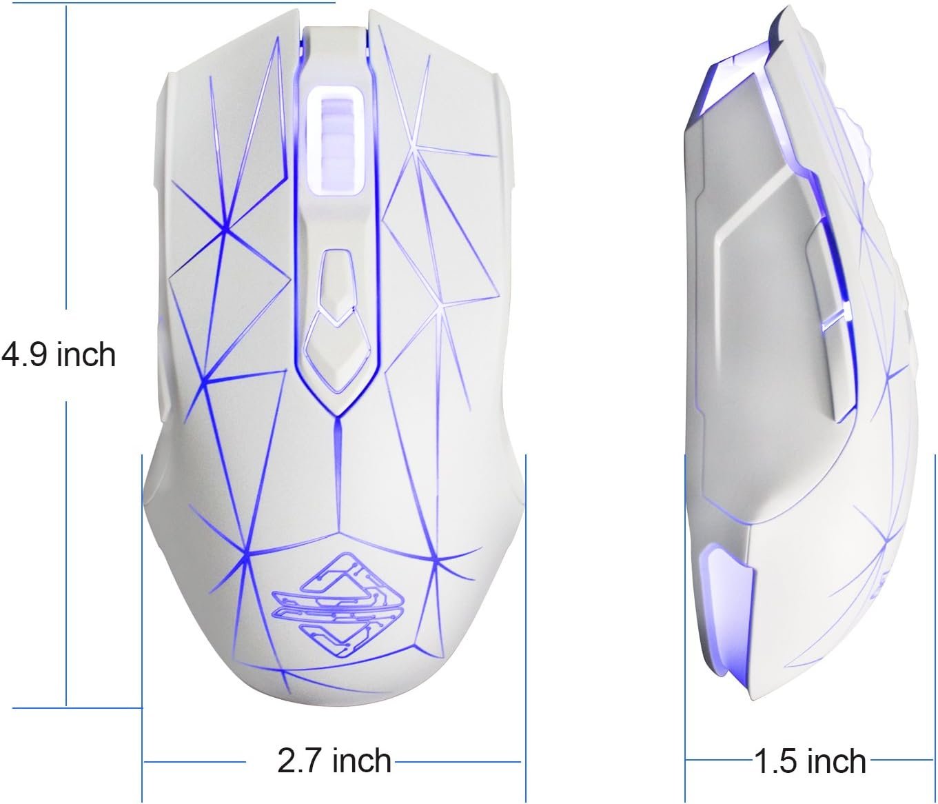 FIRSTBLOOD ONLY GAME. AJ52 Watcher RGB Gaming Mouse, Programmable 7 Buttons, Ergonomic LED Backlit USB Gamer Mice Computer Laptop PC, for Windows Mac Linux OS, Star White - Image 5