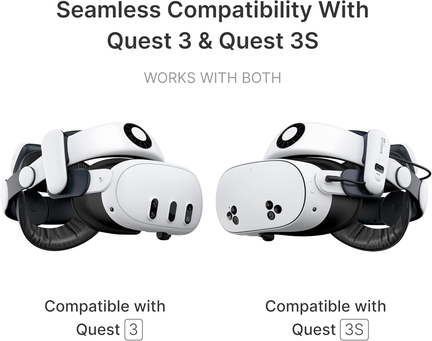 BOBOVR S3 Pro Battery Strap Accessories,Head Air Cooling System and 10000mah Hot-swappable Battery Pack,Compatible with Meta Quest 3/Quest 3S - Image 3