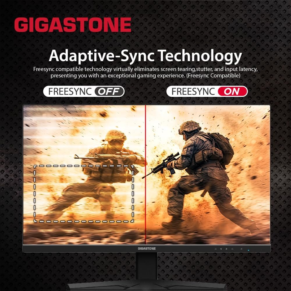 Gigastone 27 inch IPS LED Back Light Gaming Monitor 165Hz FHD 1920 x 1080, 178° Wide View Frameless PC Monitor, Built-in Speakers, FreeSync, Eye Care Technology, Ergonomic Tilt VESA Mount,DP,HDMI - Image 5
