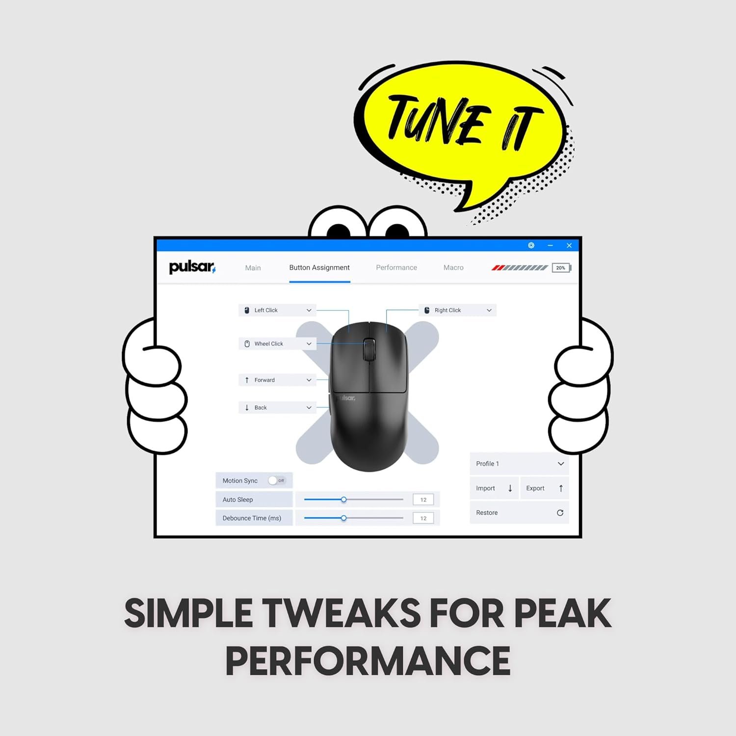 Pulsar Gaming Gears X2 Crazylight Wireless Gaming Mouse, Ultra Lightweight 1.23 oz (35g), Optical Switch, 32000 DPI, 750 IPS, XS-1 Sensor, 8k Compatible (Sunset Haze) - Image 10