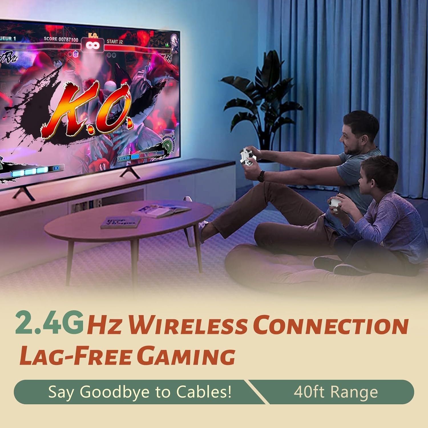 HRYYDS 2025 Retro Gaming Console Pro 4K HDMI with 40,000+ Built-in Classic Video Games - Plug & Play Game Stick for TV with 2 Wireless Controllers | 23 Emulator Support 64GB - Image 5