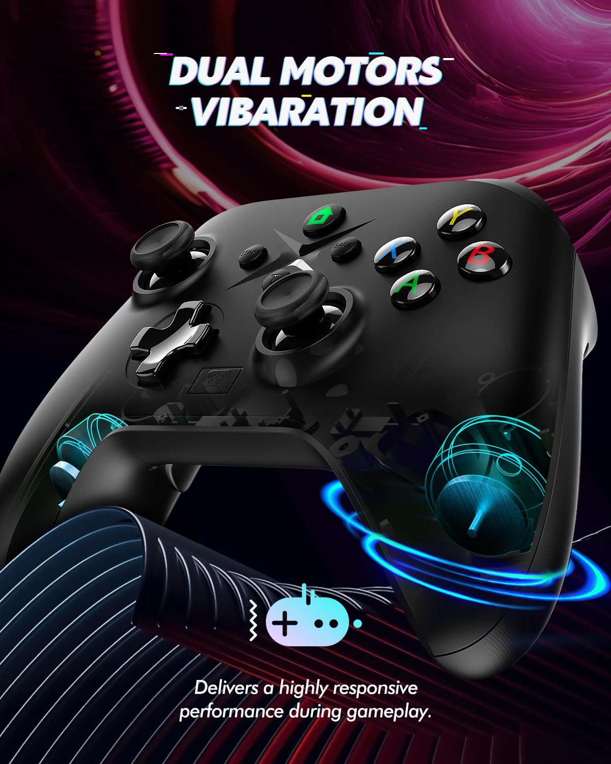 Wired Gaming Controller, Hall Lineness Trigger, Joystick Gamepad with Dual-Vibration PC Game Controller Compatible with PS3, Switch, Windows 10/8/7 PC, Laptop, TV Box, Steam, Epic, Android Mobile Phones, Tesla, 6.5 ft USB Cable(Wired Controller) - Image 7