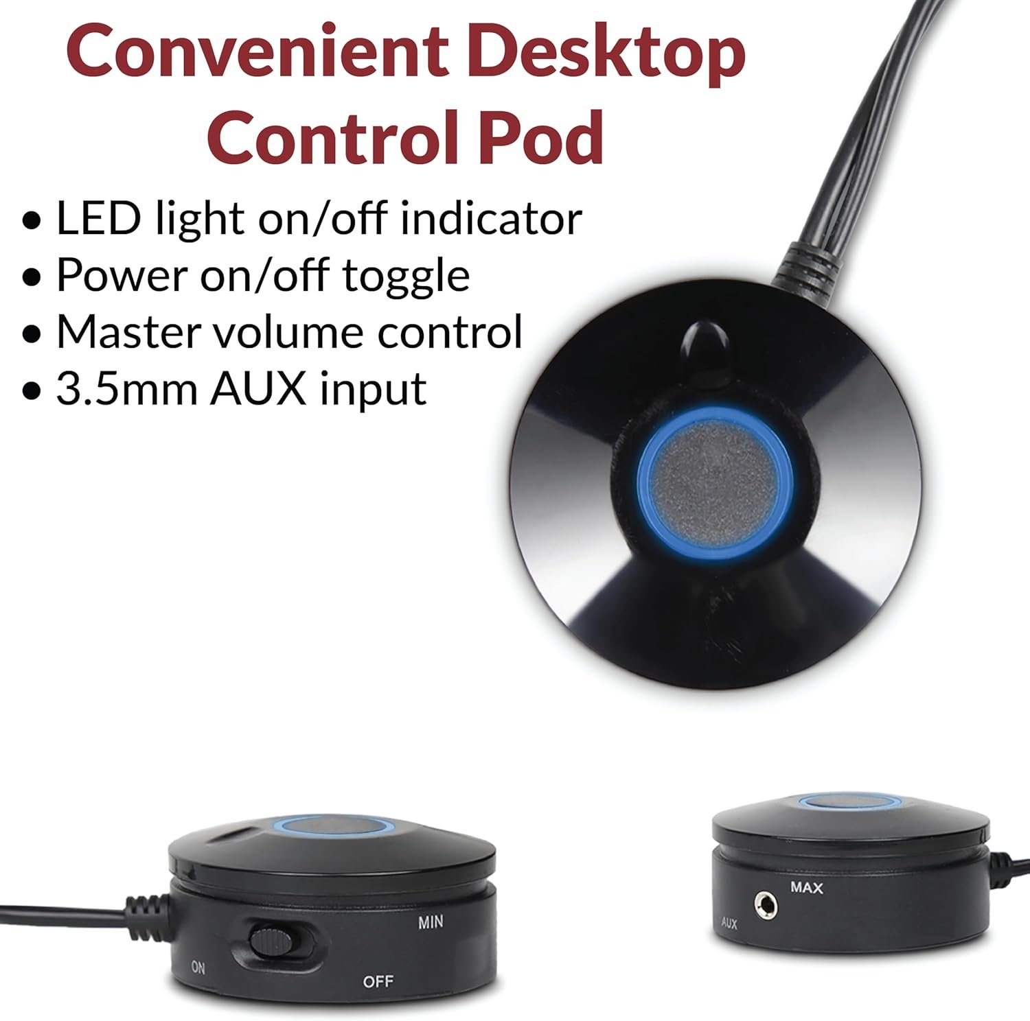 Cyber Acoustics CA-3610 2.1 Multimedia Speaker System with Subwoofer, Perfect Computer Speakers for PC or Mac, Great for Music, Movies, and Gaming - Image 4