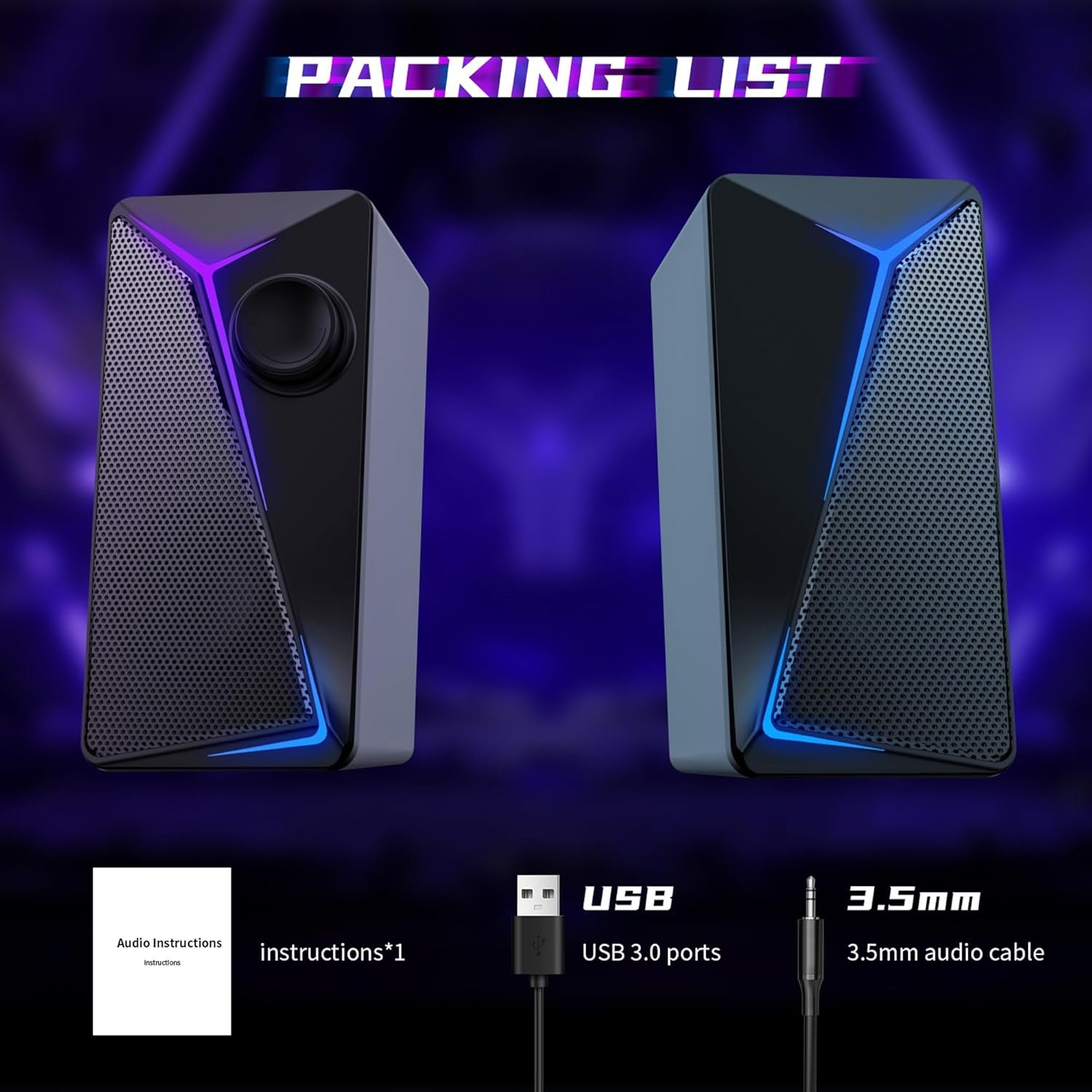 ROSON Computer Speakers, PC Speakers with Enhanced Bass and Volume Control, Stereo 2.0 Gaming Speakers, USB Powered 3.5mm Aux Cable Multimedia Speakers for Laptop/Desktop/Tablets/Phone - Image 9