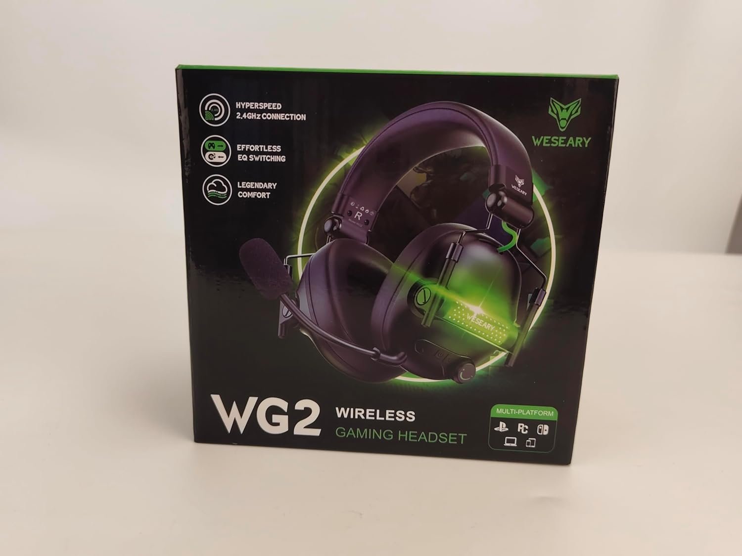 WG2 Wireless Gaming Headsets with Microphone for PS5, PS4, PC, Switch, Mac, Crystal Stereo Bluetooth Headphones, Wireless Headset 2.4GHz with Lossless Audio, 50 Hr Battery, Cool LED - Image 11