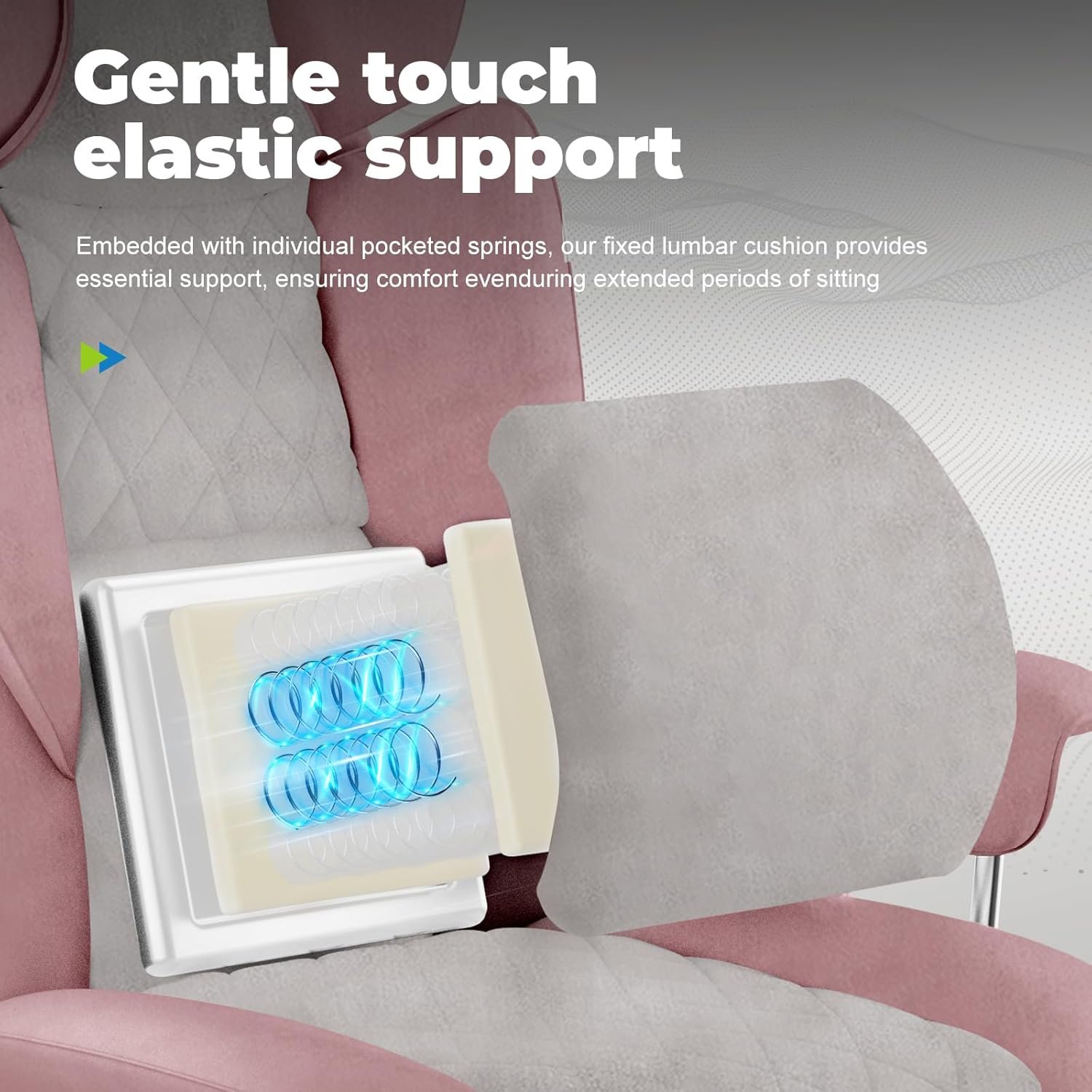 COMHOMA Big and Tall Office Chair, High Back Leather Gaming Chair with Footrest, Executive Ergonomic Office Chair with Pocket Spring Lumbar Support and with Outward Fixed Soft Armrests - Image 5