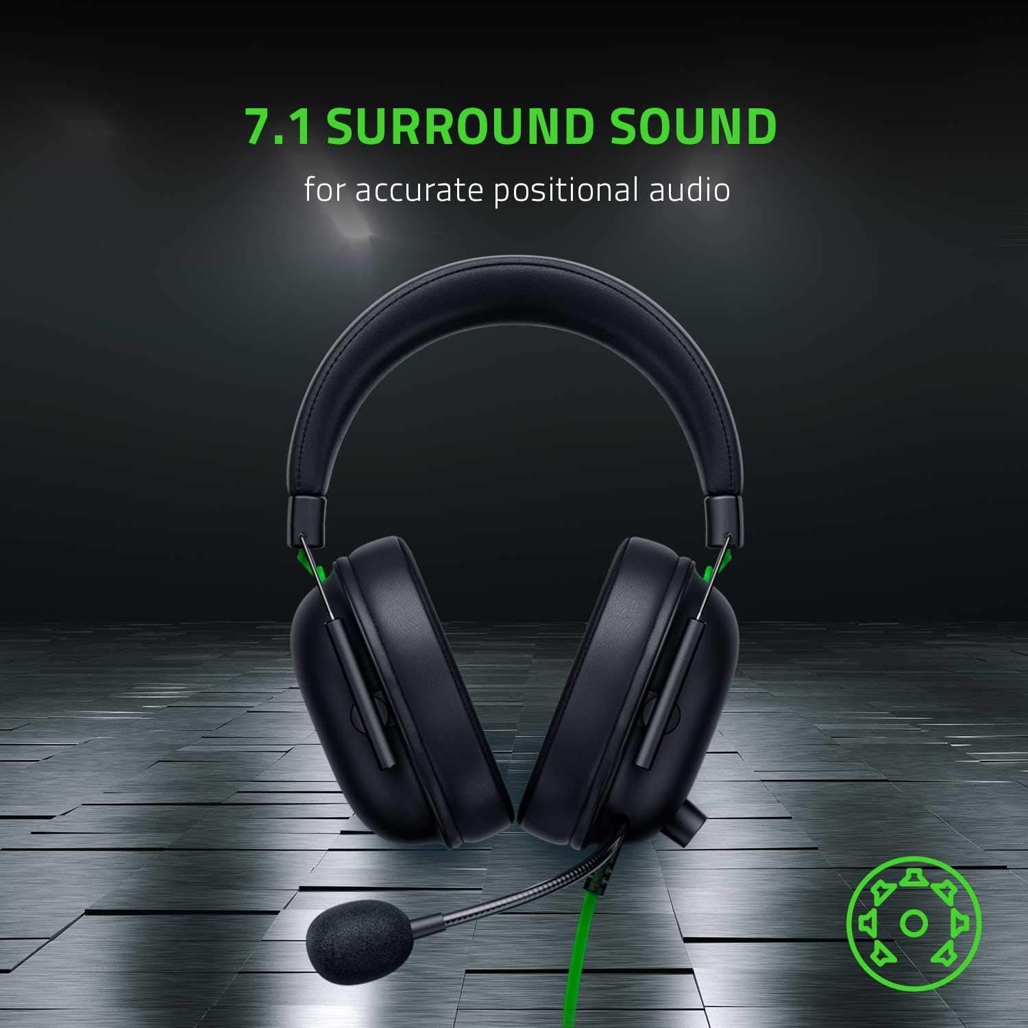 Razer BlackShark V2 X Gaming Headset: 7.1 Surround Sound - 50mm Drivers - Memory Foam Cushion - For PC, PS4, PS5, Switch - 3.5mm Audio Jack - Black - Image 8