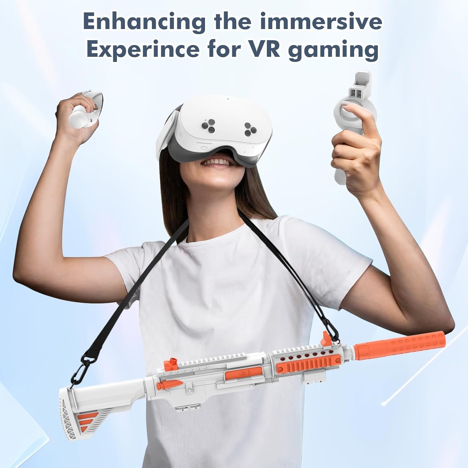 VR Handle Attachment Compatible with Meta Quest 3S, Weighted Grip Enhance FPS Game Experience Holding Feel, VR Accessories for Oculus 3, Ideal Gift for Birthday and Christmas (Machine) - Image 6