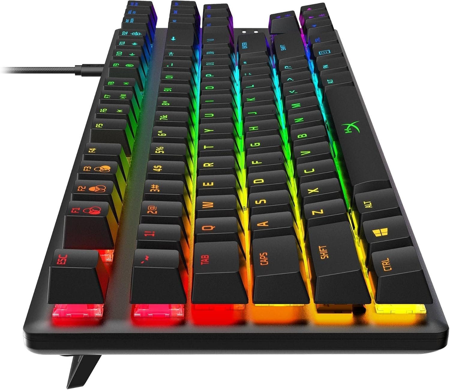 HyperX Alloy Origins Core Mechanical Gaming Keyboard Low Profile Aluminum Body Aqua Switch Tactile RGB Backlit for Xbox Series PS5 PS4 Computer PC Gaming Keyboards Tenkeyless Compact, Black (Renewed) - Image 7