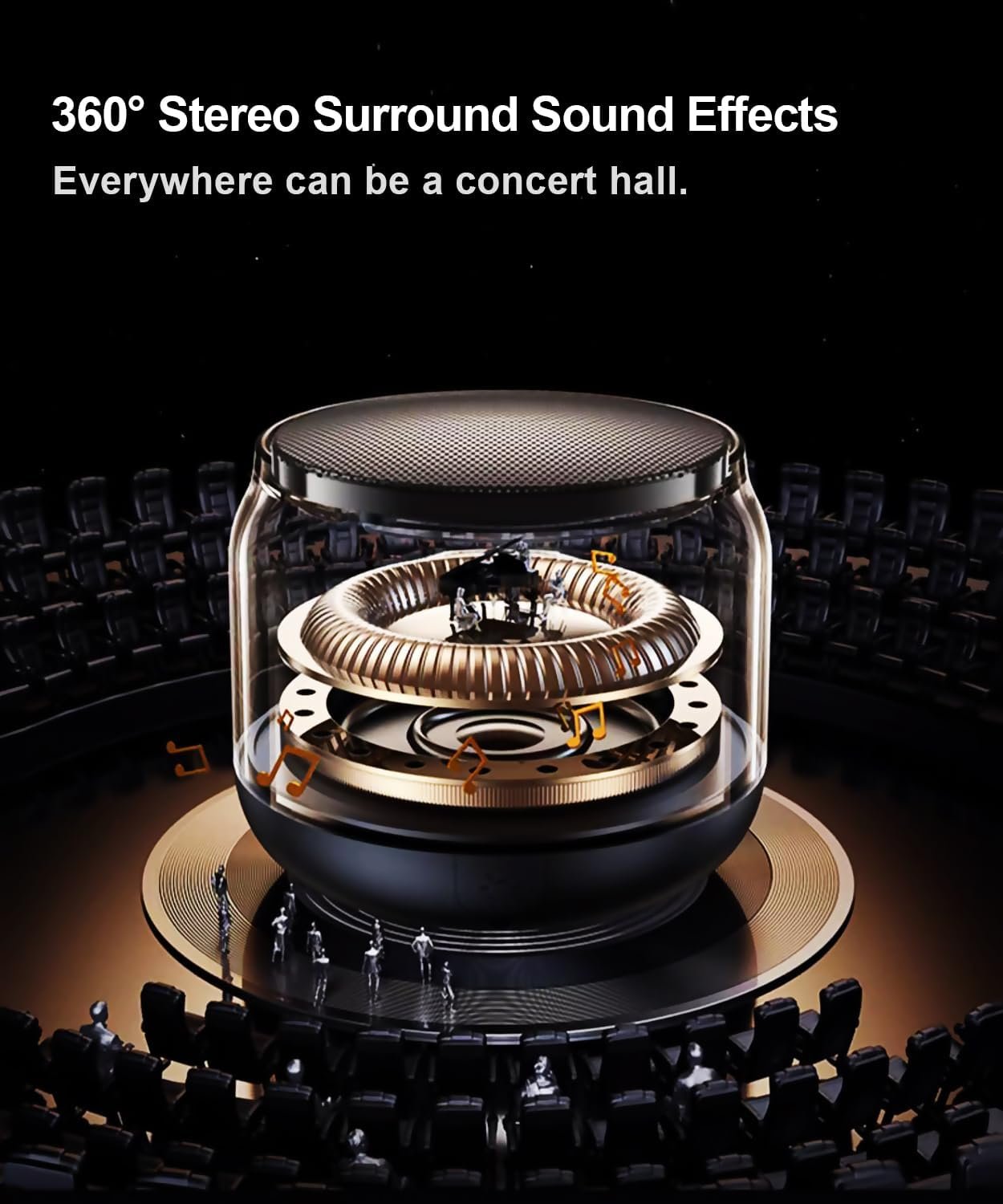 Mini Portable Bluetooth Speakers Wireless,TWS Pairing Small Bluetooth Speaker,with Lights and Lanyard,Gifts for Women/Girls, Boys and Kids for Christmas - Image 6