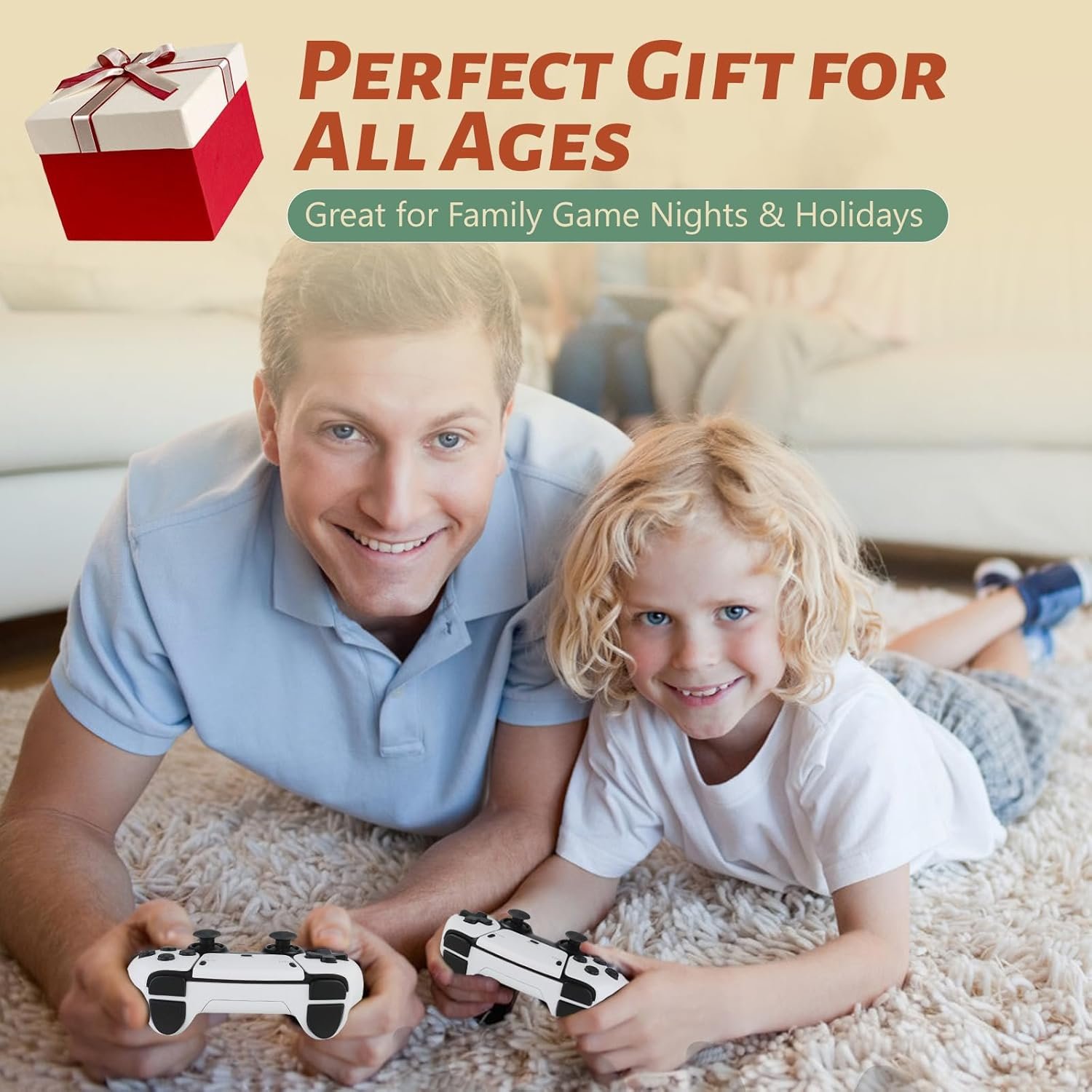 HRYYDS 2025 Retro Gaming Console Pro 4K HDMI with 40,000+ Built-in Classic Video Games - Plug & Play Game Stick for TV with 2 Wireless Controllers | 23 Emulator Support 64GB - Image 8