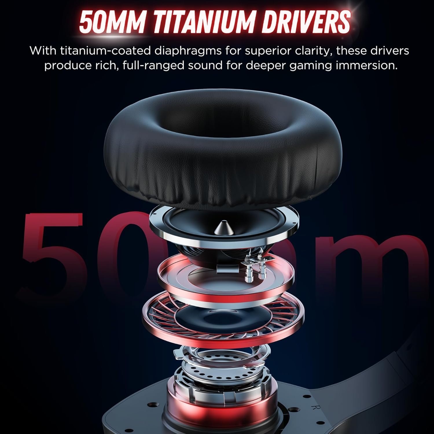 BINNUNE Wireless Gaming Headset with Microphone for PC PS4 PS5, 2.4G Wireless Bluetooth USB Gamer Headphones with Mic for Laptop Computer - Image 4