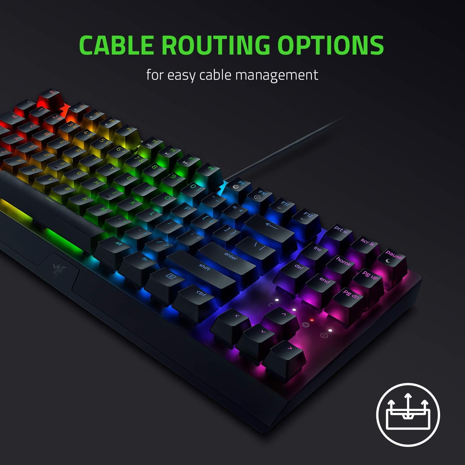 Razer BlackWidow V3 TKL Mechanical Gaming Keyboard: Yellow Mechanical Switches Linear & Silent - Chroma RGB - Compact Form Factor - Programmable Macros Snap Tap - Image 7