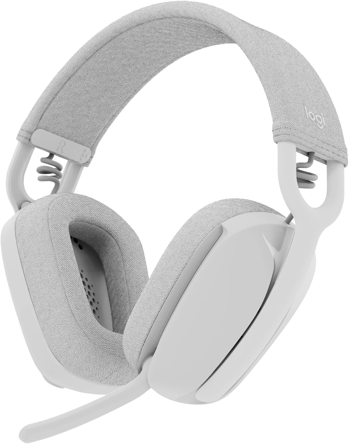 Logitech Zone Vibe 100 Lightweight Wireless Over Ear Headphones with Noise Canceling Microphone, Advanced Multipoint Bluetooth Headset, Works with Teams, Google Meet, Zoom, Mac/PC - Off White - Image 2