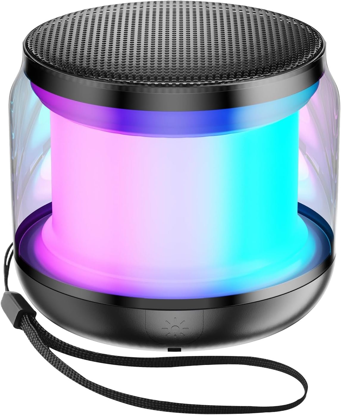 Mini Portable Bluetooth Speakers Wireless,TWS Pairing Small Bluetooth Speaker,with Lights and Lanyard,Gifts for Women/Girls, Boys and Kids for Christmas - Image 2