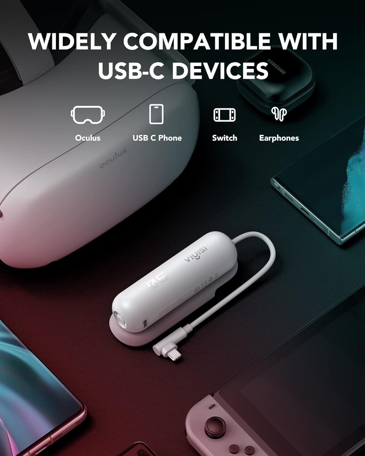 Battery Pack for Oculus Quest 2, 5000mAh Portable Charger Accessories for Meta Quest 2 Headset, Power Bank for VR Quest 2 Original Strap, Fast Charging Extend Extra 2-4H Playtime - Image 5