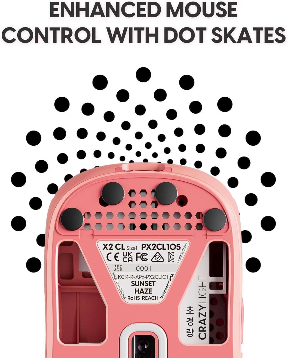 Pulsar Gaming Gears X2 Crazylight Wireless Gaming Mouse, Ultra Lightweight 1.23 oz (35g), Optical Switch, 32000 DPI, 750 IPS, XS-1 Sensor, 8k Compatible (Sunset Haze) - Image 9