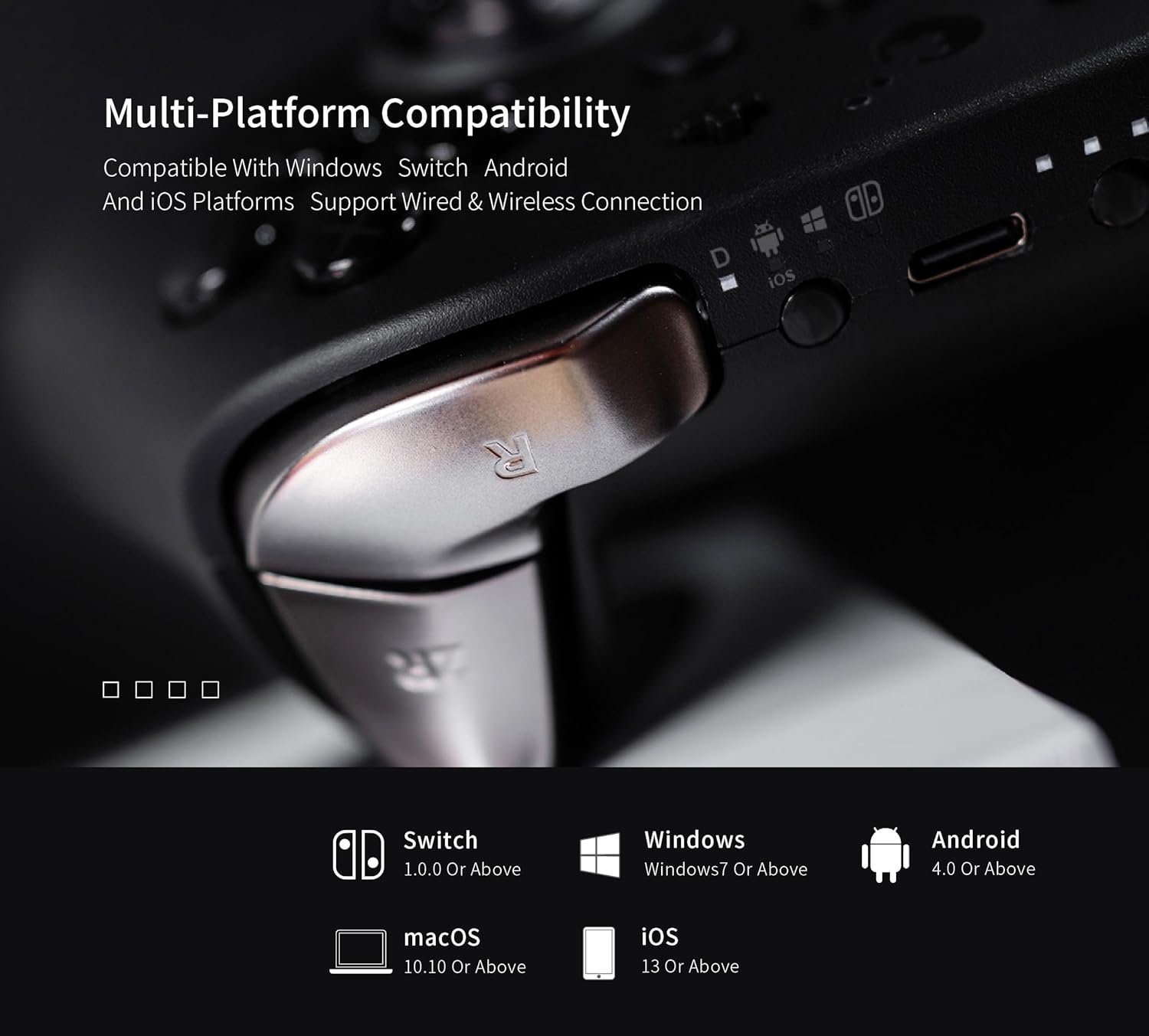 GuliKit KK2 T Wireless Switch Game Controller, Anti-Drift TMR Magnetic Joystick Controllers for PC/Windows/Switch/Steam Deck/iOS/macOs, PC Turbo Controller Six-axis Gyroscope, APG, Protective Case - Image 3