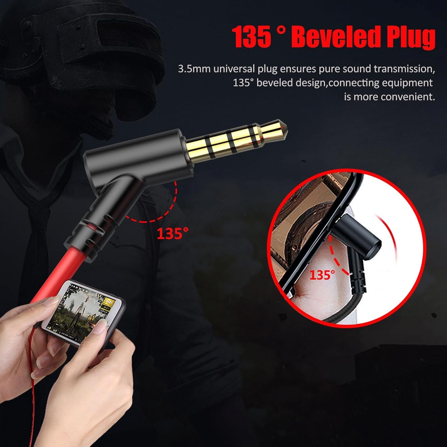 Gaming Headset with Microphone Wired Gaming Earbuds PC for PS4 PS5 Xbox One Playstation 5 Games Mobile Phone,Detachable Stereo Bass Earphones Noise Cancelling Gaming Headphones with Mic Black - Image 6