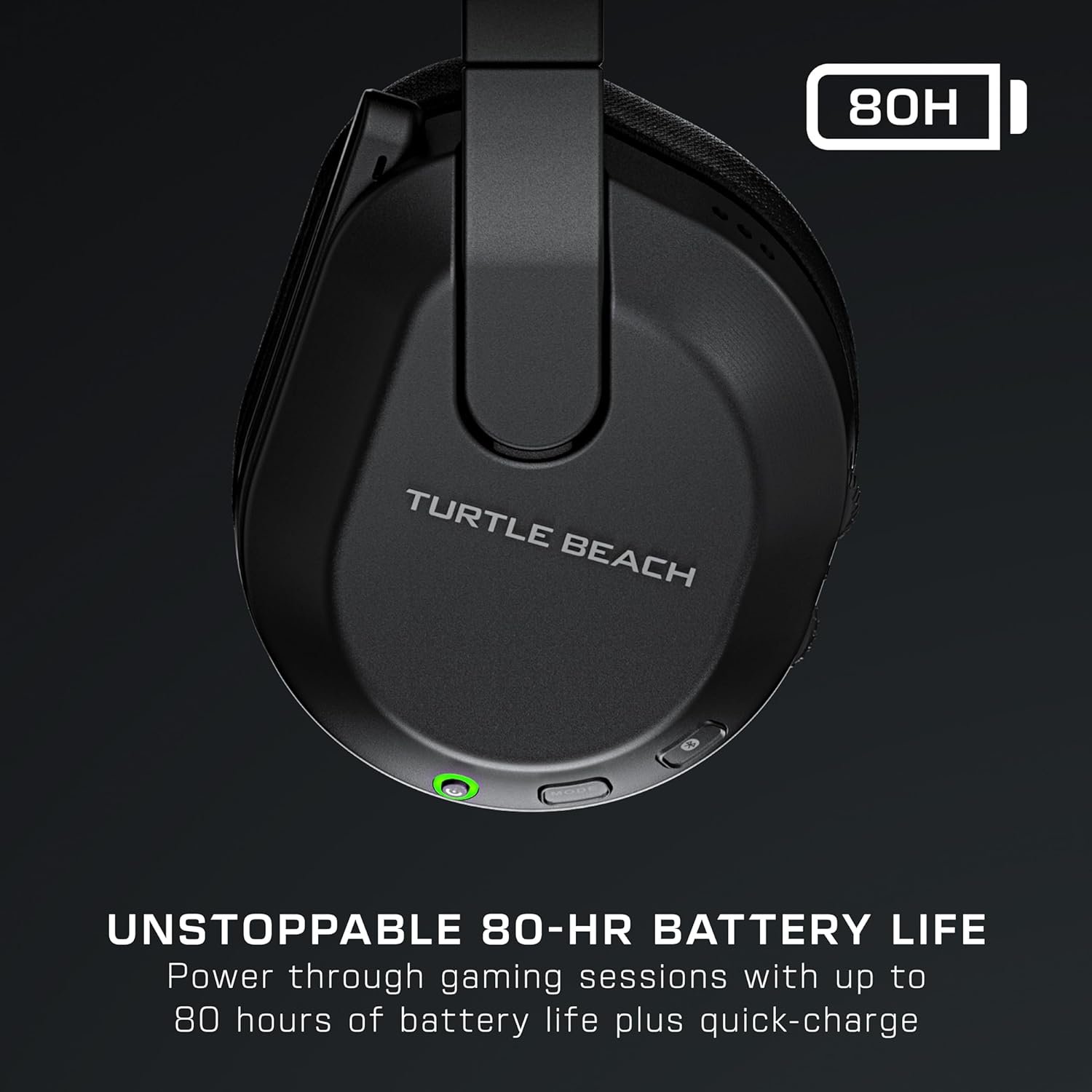 Turtle Beach Stealth 600 Wireless Multiplatform Amplified Gaming Headset for PS5, PS4, PC, & Mobile – Bluetooth, 80-Hr Battery, Noise-Cancelling Flip-to-Mute Mic, 50mm Speakers – Black - Image 5