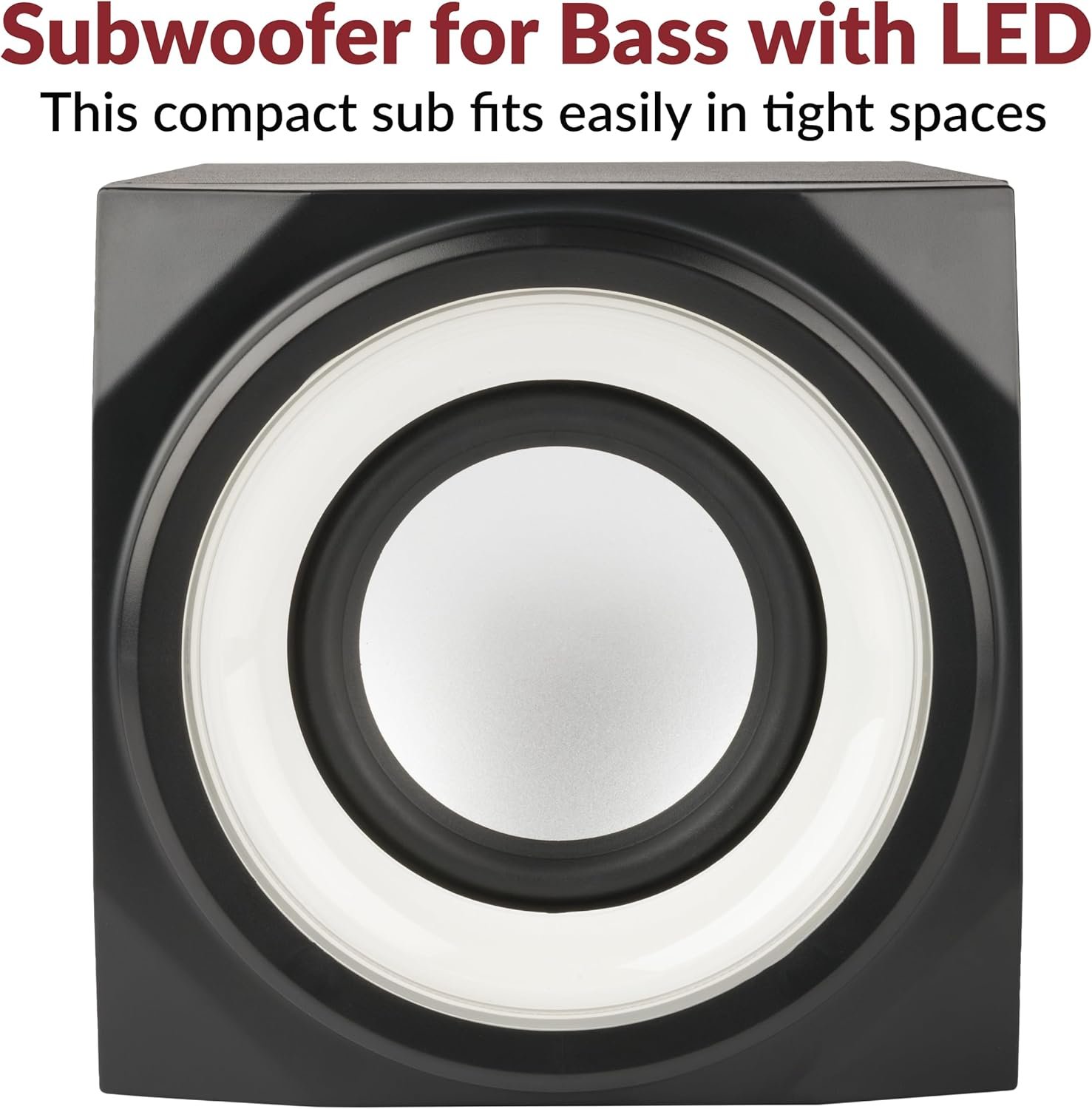 Cyber Acoustics CA-SP34BT Bluetooth Speakers with LED Lights – The Perfect Gaming, Movie, Party, Multimedia 2.1 Subwoofer Speaker System, Black - Image 6