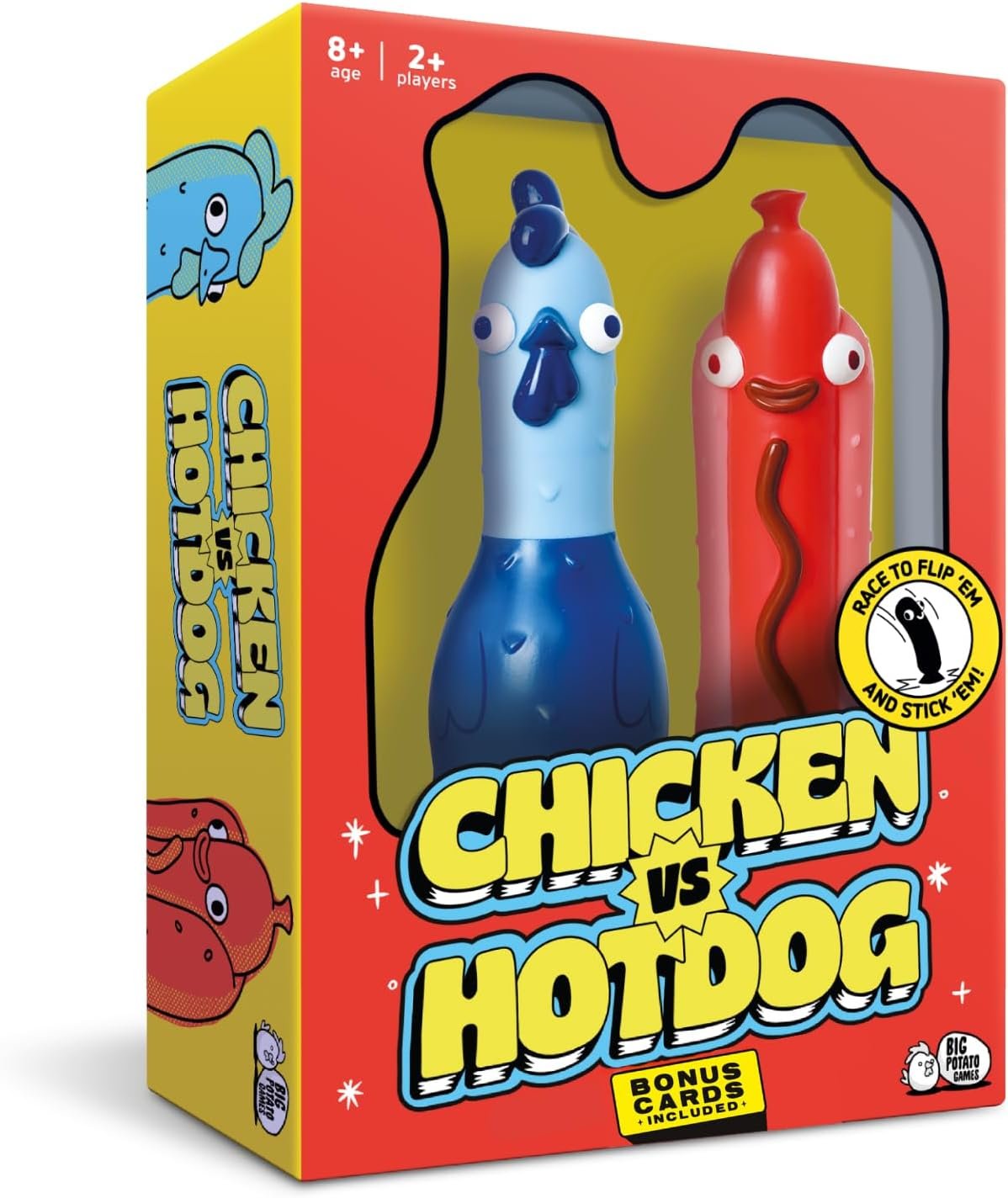 Big Potato Chicken vs Hotdog: The Ultimate Challenge Party Game for Flipping-Fun Families, Board Game for Game Nights. Bonus Content Included! - Image 2